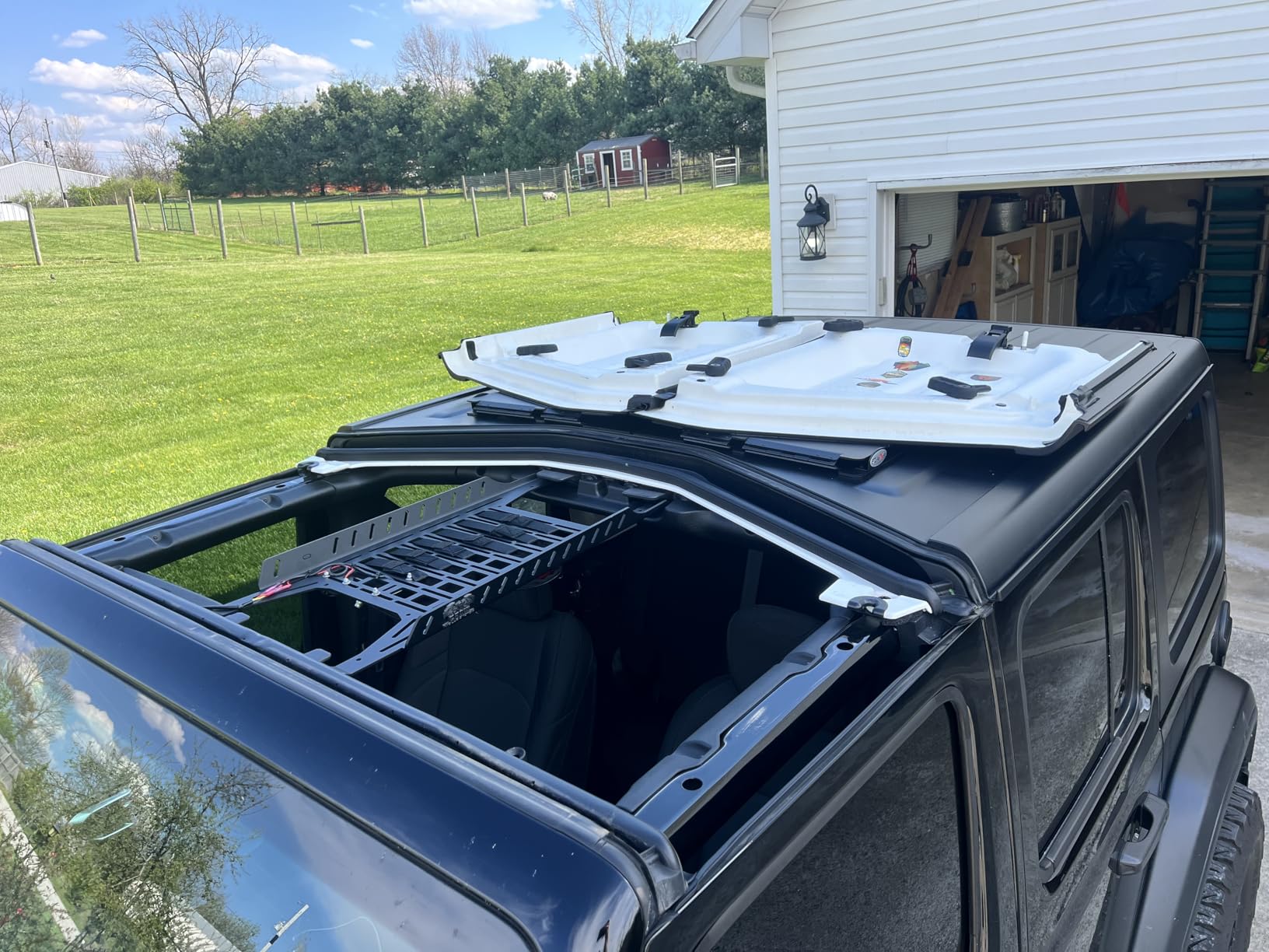 EZ FlipTop JLU 4 Dr 2018 & up Jeep Wrangler Hardtop Freedom Top Panels Instant Convertible Every Day in Seconds! Secure, Quiet, Factory-Style Upgrade, Max Speed 100, No Drilling customer photo 2