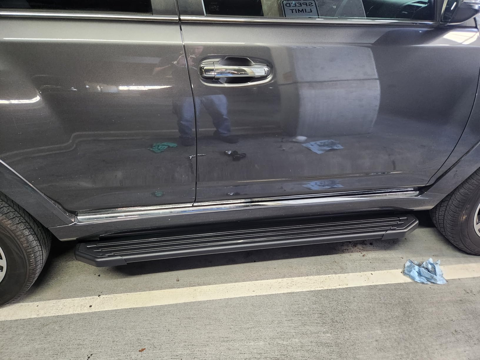 5.5Inch Aluminum Side Steps Running Boards Compatible with Toyota 4Runner 2010-2024 Limited & 2010-2013 SR5 & 2020-2022 Nightshade Edition & 2022-2024 TRD Sport (Include Side Skirts) customer photo 1