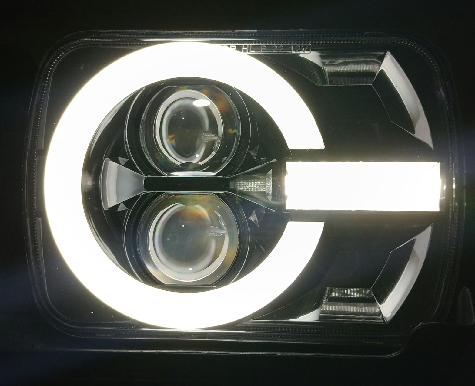 TRUE MODS 5x7 7x6 Inch H6054 Black LED Headlights H4 Sealed Beam Replacement Lamp for Jeep Wrangler YJ Cherokee XJ [DOT Approved] Ford Econoline Chevy Express GMC Savana customer photo 2