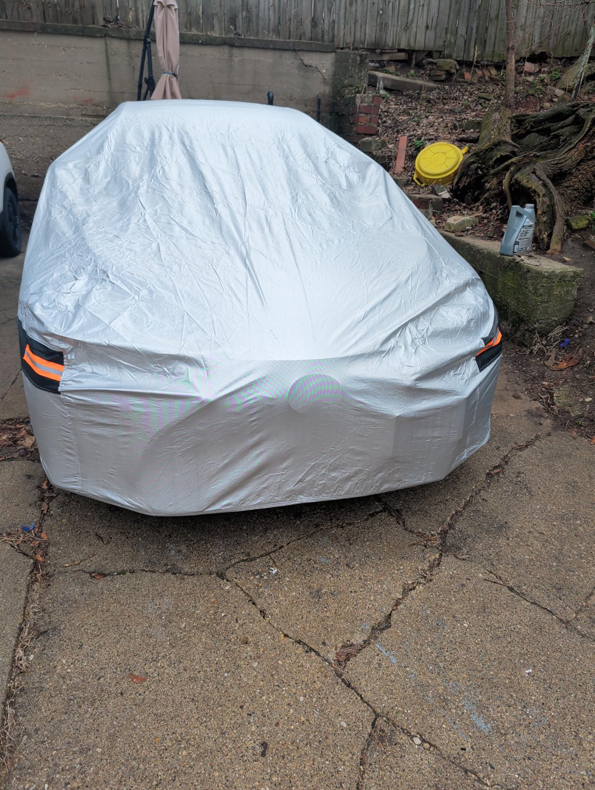 10 Layers Car Cover Waterproof All Weather for SUV, 100% Waterproof Outdoor Car Covers Rain Snow UV Dust Protection. Custom Fit for BMW X3, Audi Q5, Nissan Rogue, Chevy Equinox, etc customer photo 2