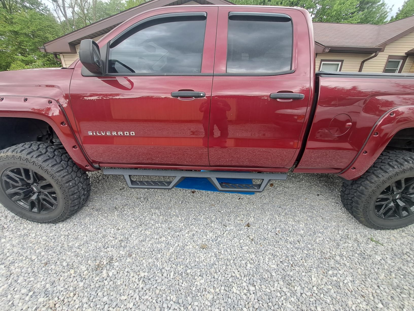 Tyger Auto LanderX Running Board Compatible with 2019-2026 Chevy Silverado GMC Sierra 1500; 2020-2026 2500 3500HD | Crew Cab | TG-LX3C82318 | Drop Step Side Step Rail Nerf Bars customer photo 1