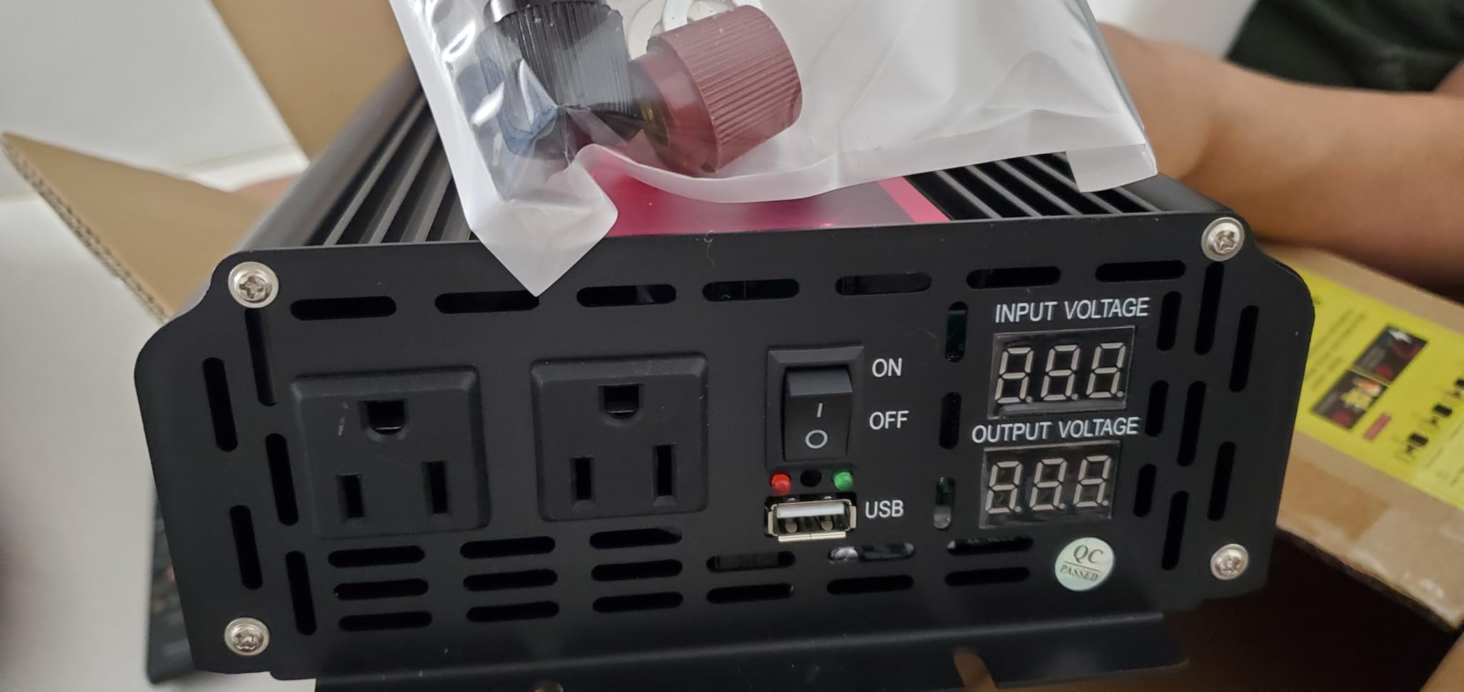 3000W Power Inverter 12V DC to 110V/120V AC, 6000W Peak Car Inverter with 2 AC Outlets, 2.4A USB Port & LCD Display, Portable Backup Power Converter for RV, Truck, Camping, Outdoor & Emergency customer photo 1