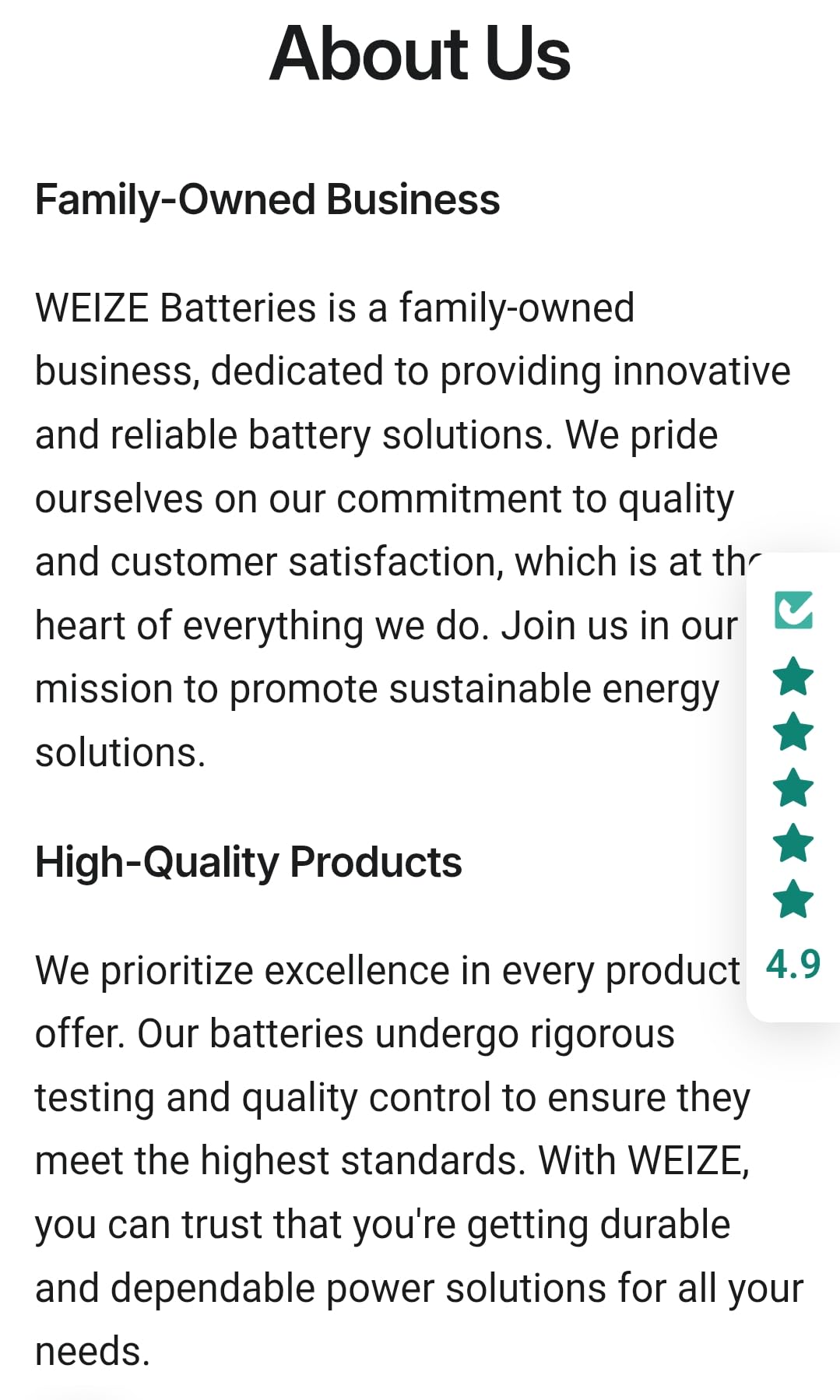 Weize Platinum AGM Battery BCI Group 94R - 12v 80ah H7 Size 94R Automotive Battery, 140RC, 850CCA, 36 Months Warranty, Dimensions 12.4