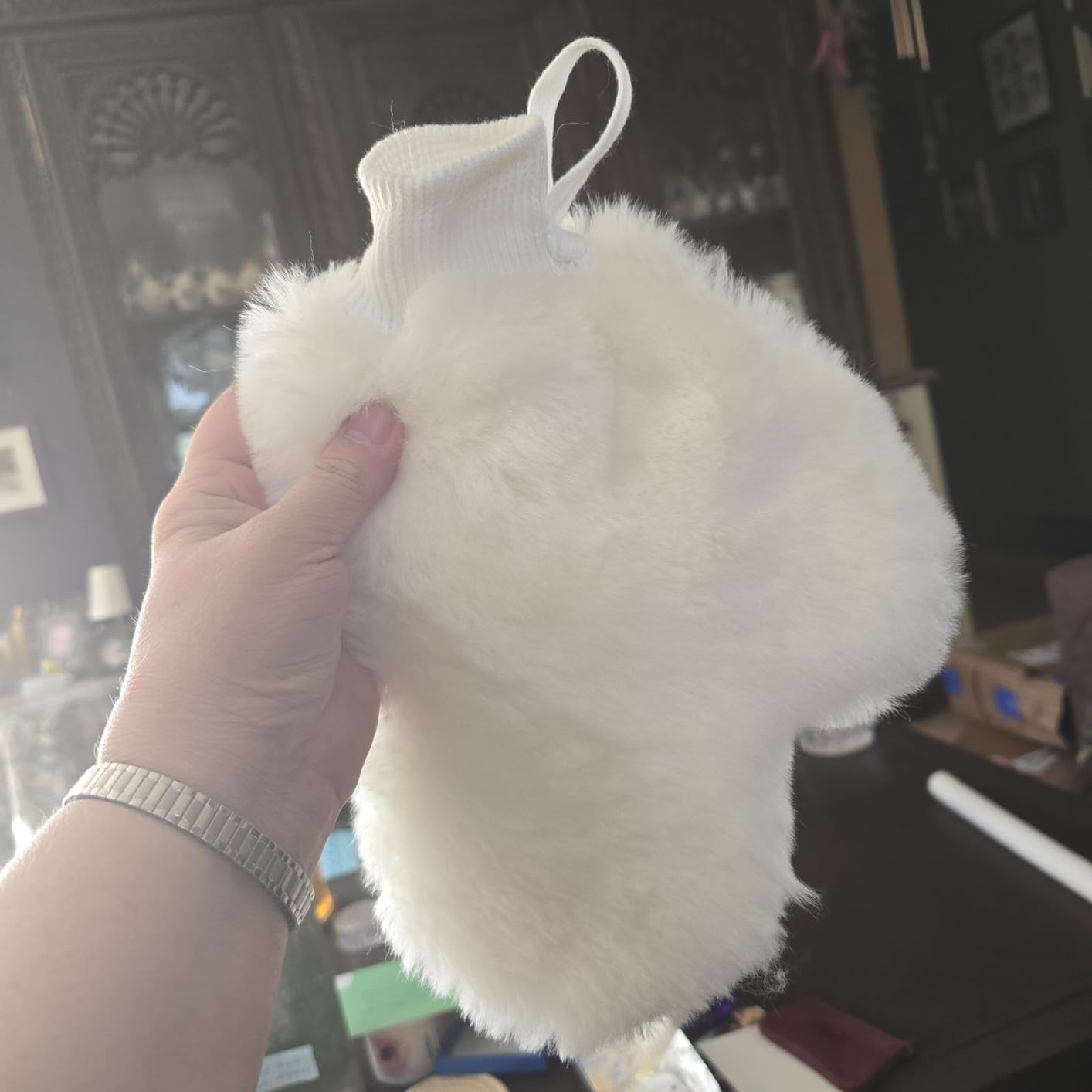 Natural Lambskin Wool Car Wash Mitt - Large Sheepskin for Wet and Dry Applications and Painters (1) customer photo 2