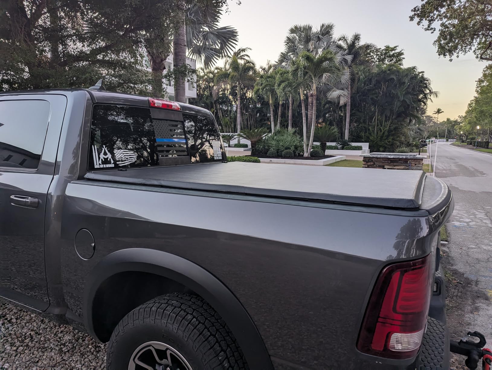 Hard Folding Truck Bed Tonneau Cover Compatible with Dodge Ram 1500 Classic&New(2002-2026) 2500&3500(2003-2026) 6.4 ft Standard Box w/o Rambox, Tri Fold Style customer photo 1