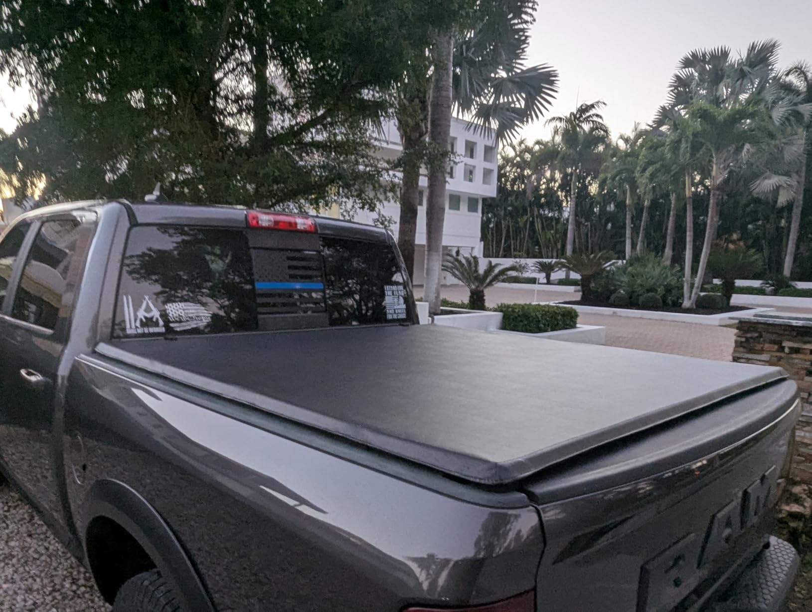 Hard Folding Truck Bed Tonneau Cover Compatible with Dodge Ram 1500 Classic&New(2002-2026) 2500&3500(2003-2026) 6.4 ft Standard Box w/o Rambox, Tri Fold Style customer photo 2
