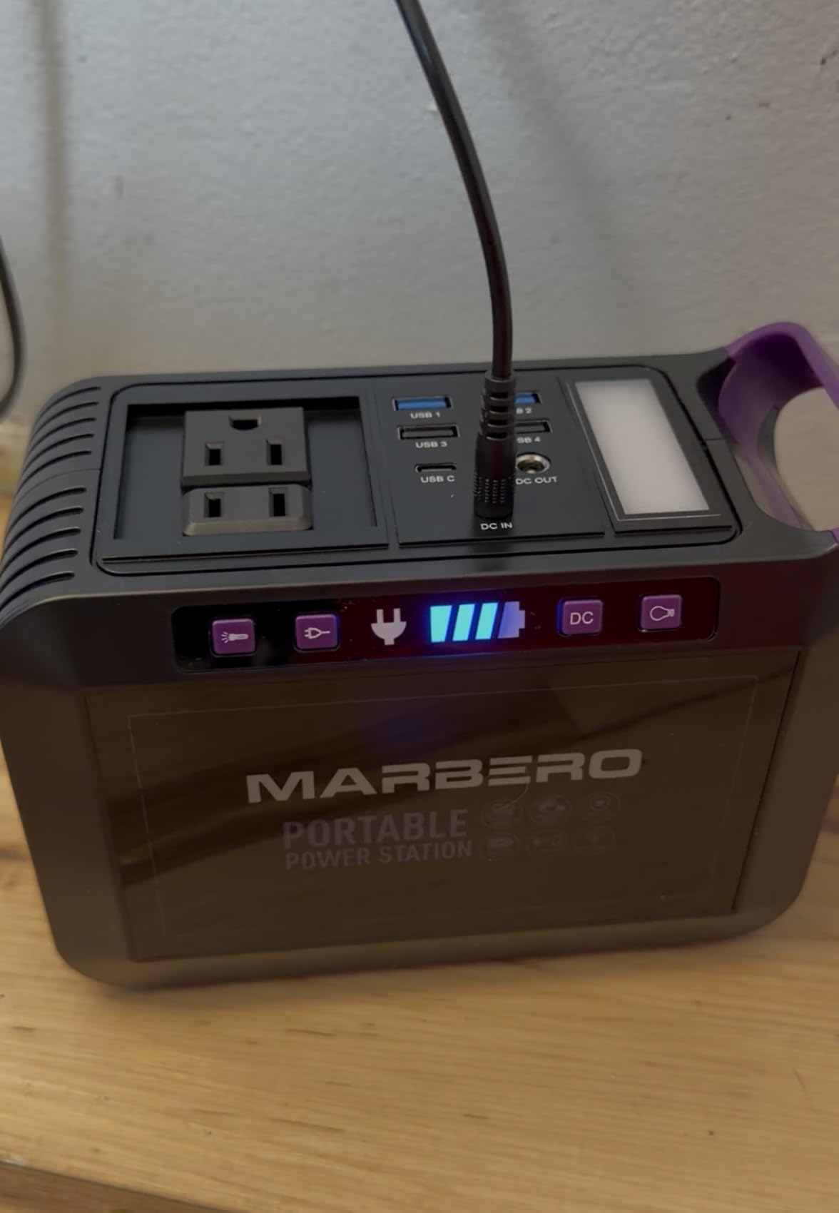 Portable Power Station 300W MARBERO 237Wh Camping Solar Generator Backup Lithium Battery with Pure Sine Wave 110V AC Outlet, USB C, USB A, DC for Outdoors Camping CPAP Home Blackout Emergency customer photo 2