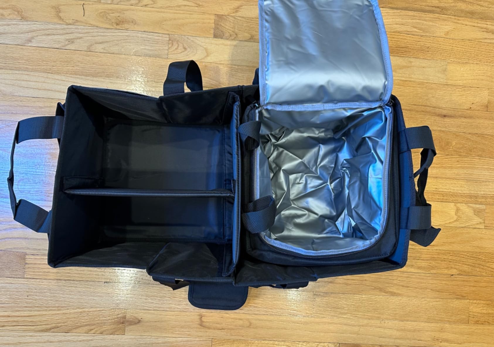 GRAOSO Front Trunk Organizer with Cooler Bag Compatible with Tesla Model 3 / Model Y, Frunk Storage Bag Collapsible with Multi-Compartment for Trip Accessories, Tools, Food and Drink, Black customer photo 2