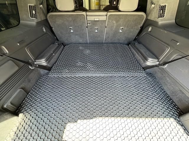 TOUGHPRO Cargo/Trunk Mats Accessories for Rivian R1S Rear Storage Set (Under Cargo Board) All Weather Heavy Duty (Made in USA) Black Rubber 2022 2023 2024 2025 2026 customer photo 1