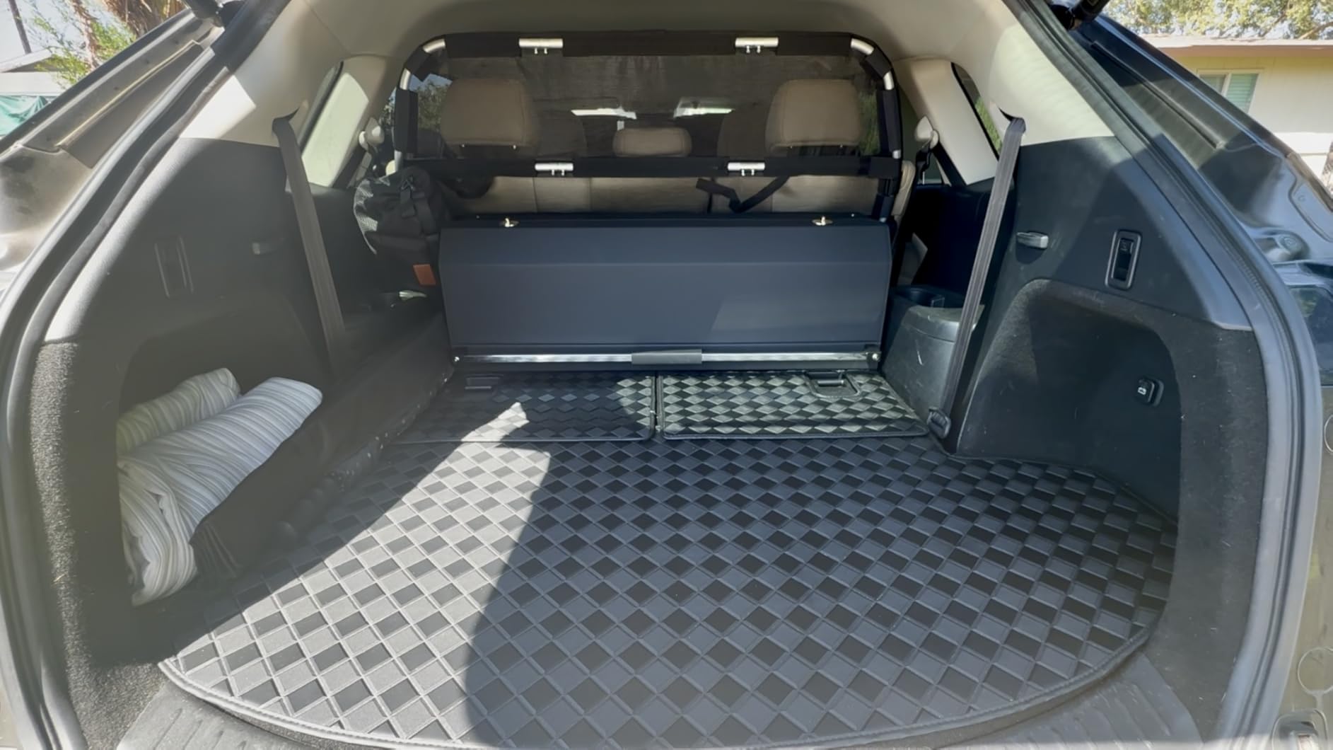 Car Trunk Organizer for 2022-2023 Tesla Model Y (5-Seater), Leather Trunk Organizer with Lid and Push-pull Handle Large Suv Storage Organizer (Black, 37.01 x 11.42 x 12.2in) customer photo 1