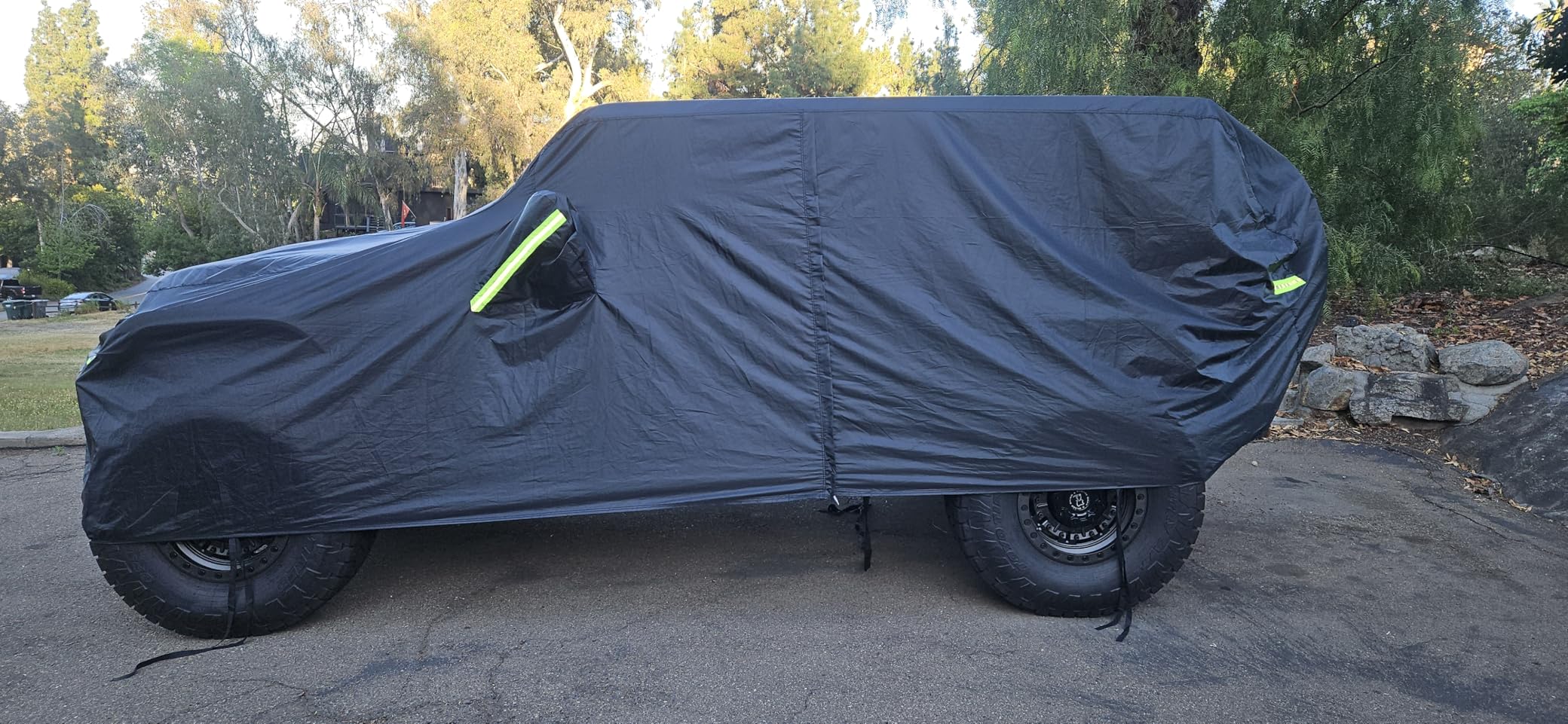 Pickup Truck Cover Waterproof All Weather, Outdoor Indoor Truck Protection Cover for Ford f150 / Chevy Silverado/Dodge Ram 1500, Truck Tarp Cover Black(Length 230 to 242 inch) customer photo 1
