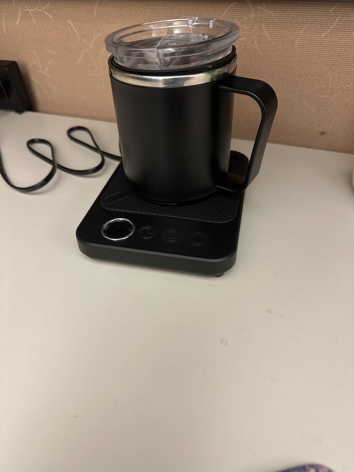Felibeaco Coffee Mug Warmer & Mug Set for Desk, Smart Coffee Cup Warmer with 16oz Heated Mug, Cup Heater with Auto Shut Off for Office/Home, Coffee Gifts for Men&Women, for mom,Black customer photo 1