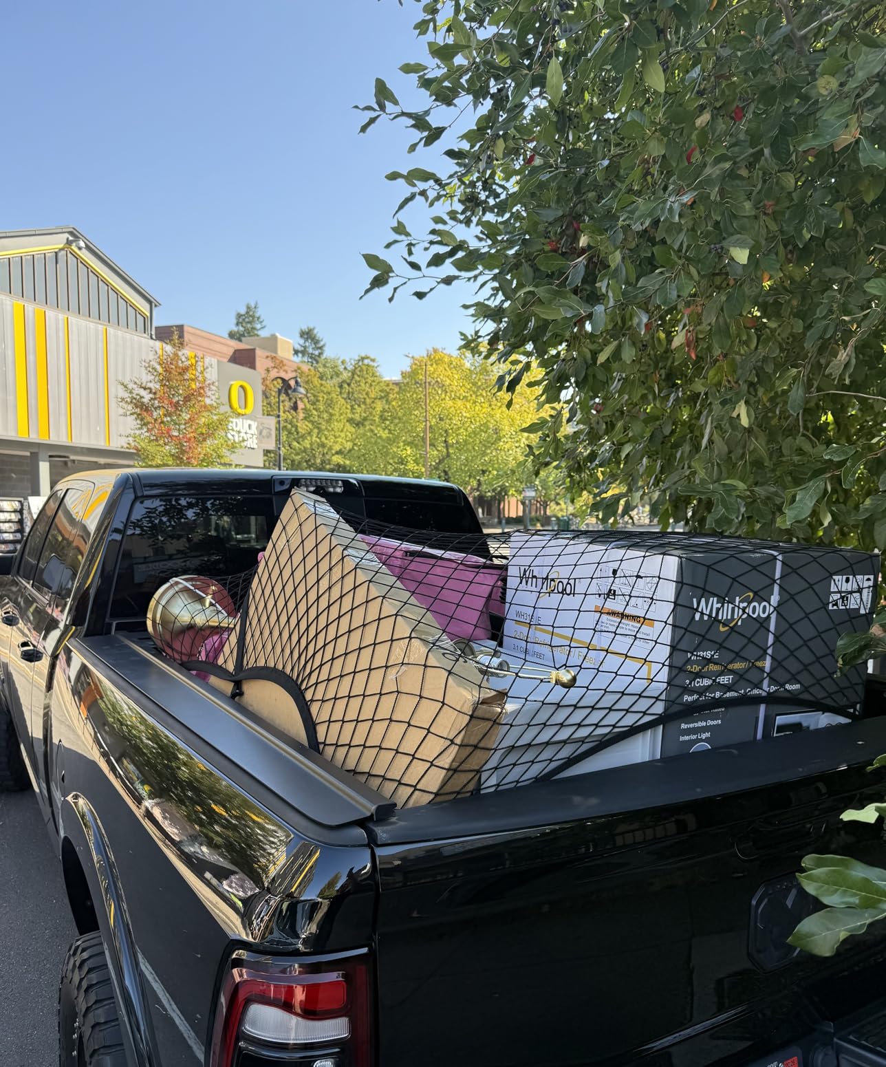 TacoNets Upgraded Highly Elastic Cargo Net, USA Company, Simple Truck Bed Cargo Mesh Organizer, Suitable for Light Loads, Heavy Duty Carabiners, 4'x4' customer photo 1