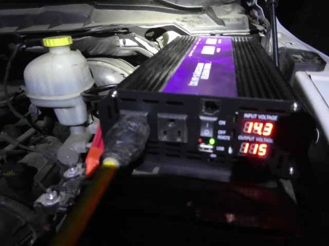 3000W Power Inverter 12V DC to 110V/120V AC Converter, 6000W Peak, LCD Display & Remote Control, Dual AC Outlets & USB Port for RV Truck Solar System, Emergency Backup, Outdoor Camping customer photo 2