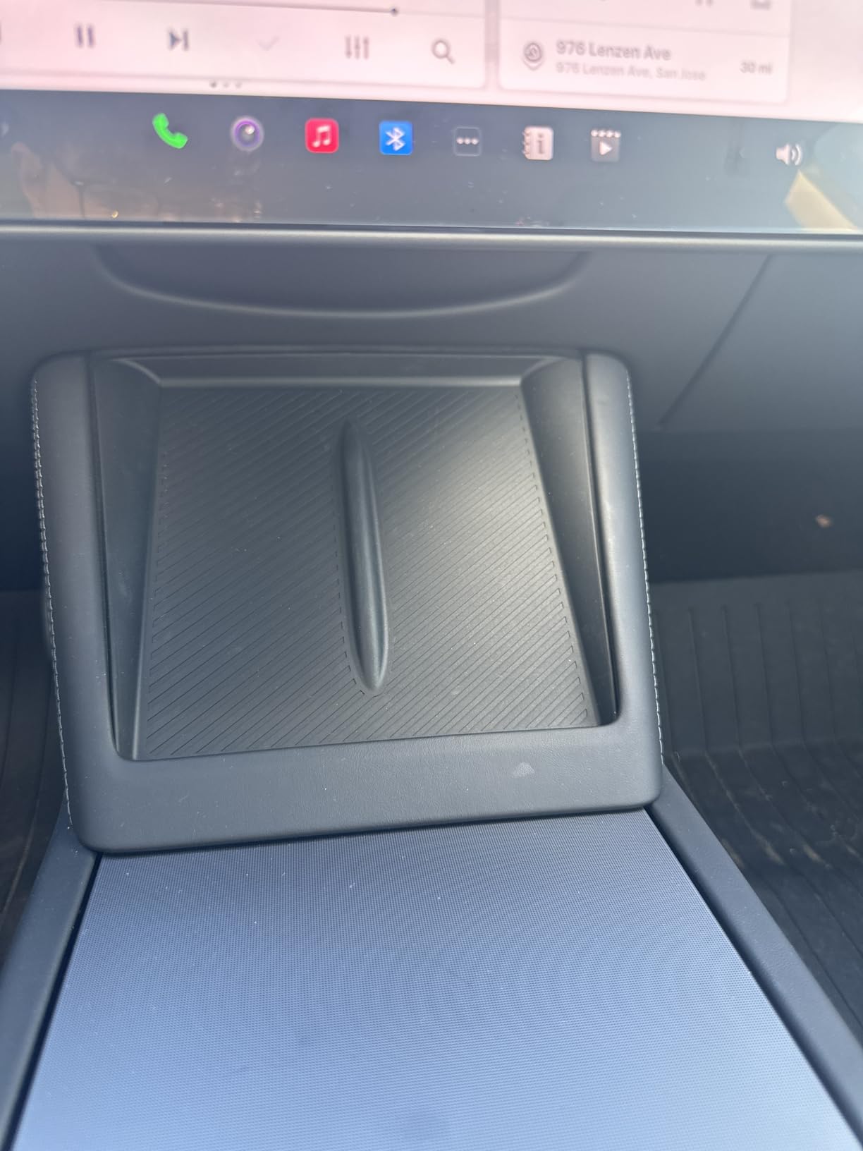 Model 3 Centre Control Wireless Charging Mat, Center Console Wireless Charger Pad Compatible with Tesla Highland Model 3 2024 2025 customer photo 1