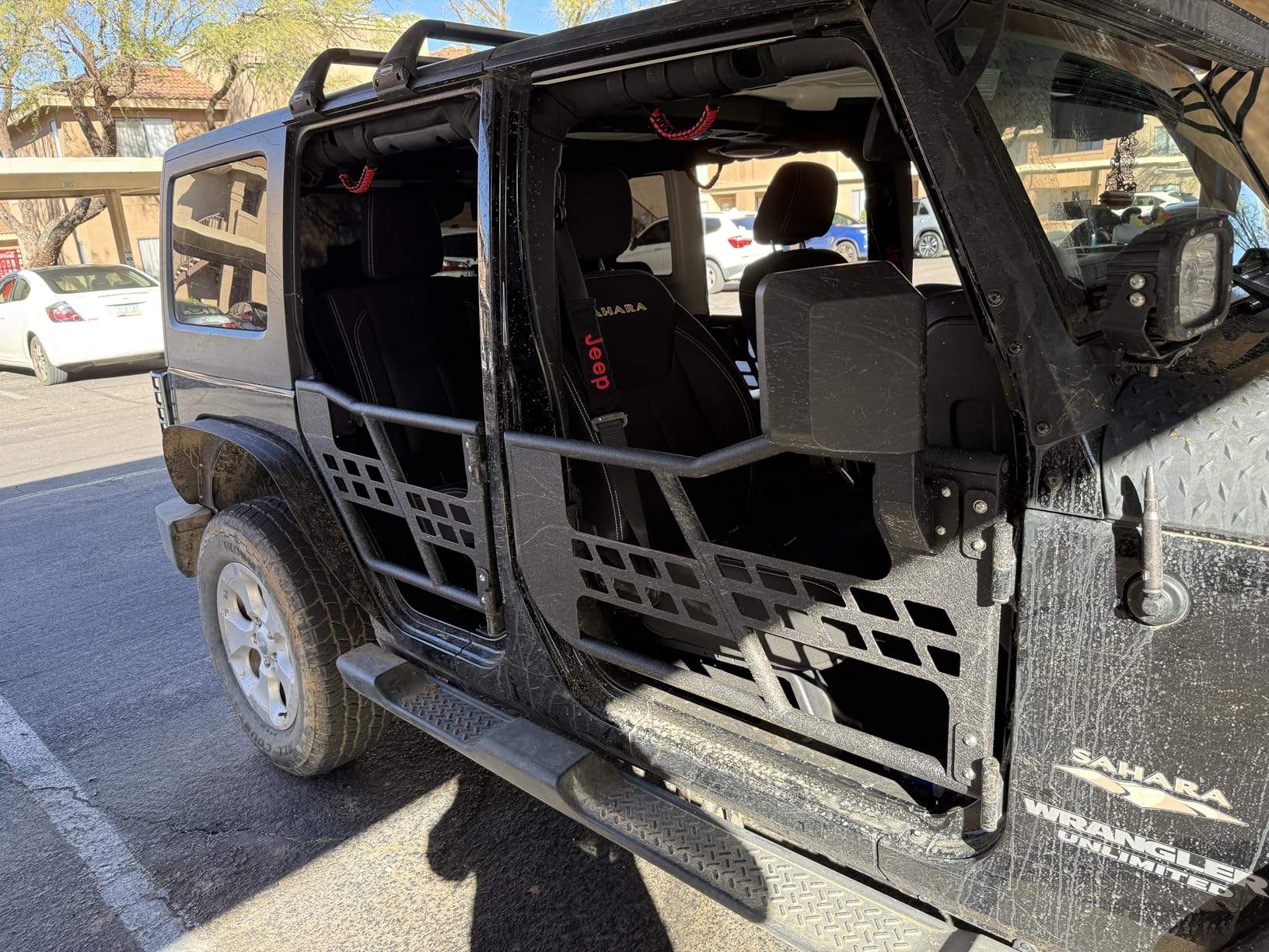 TROPOW Off Road Tubular Trail Doors with Side View Mirror Compatible with 2018-2026 Wrangler JL JLU & Gladiator JT 4 Door - Set of 4 Fat Tube Half Doors for Adventure customer photo 1