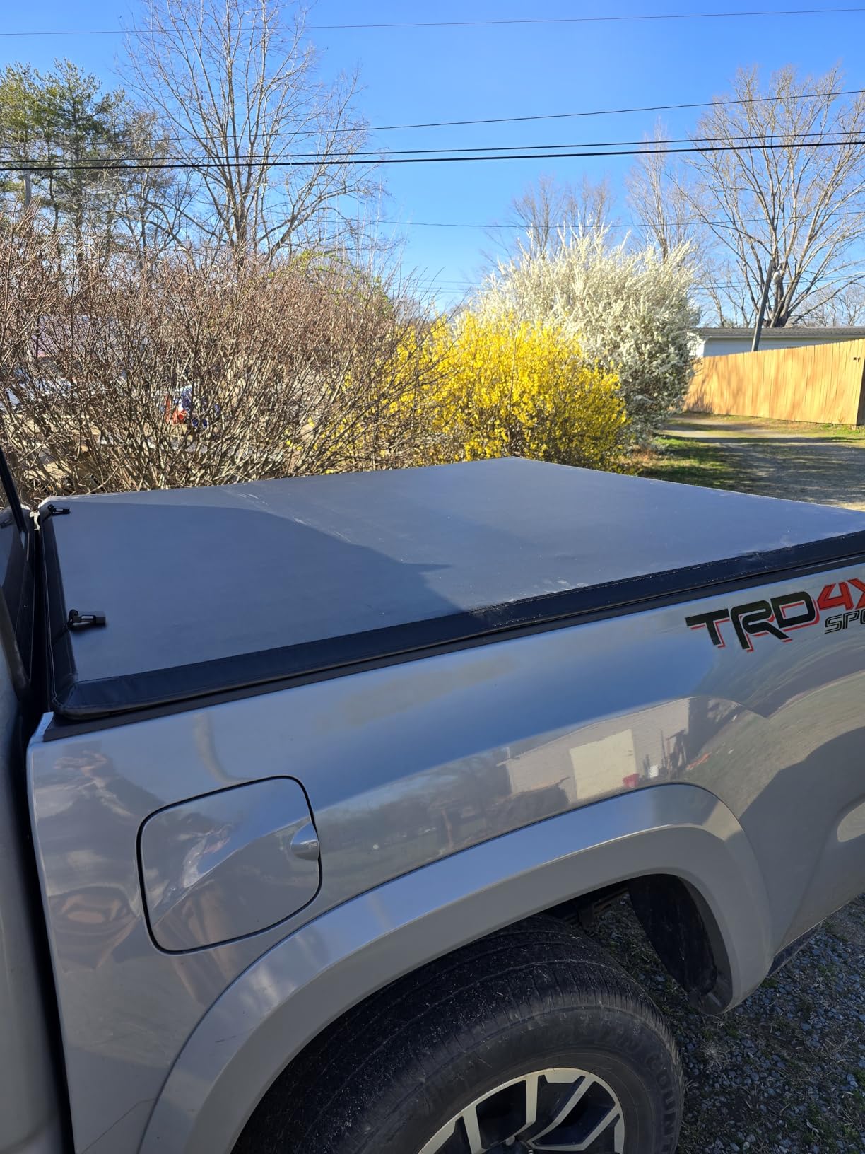 OEDRO Soft Trifold Truck Bed Tonneau Cover Fit for 2024-2026 Tacoma 5ft | Soft Tri-folding Truck Bed Cover Compatible with 2024-2026 Toyota Tacoma 5ft Bed with Track Rail System (Excl. Trail) customer photo 1
