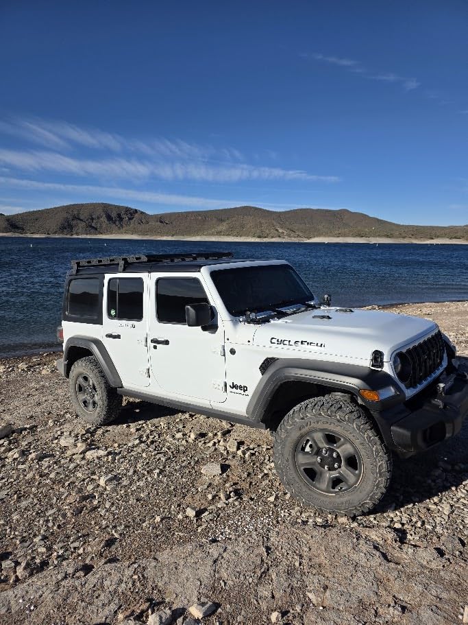 Hooke Road Gladiator Roof Rack with Aluminum Crossbars for 2018-2026 Jeep Wrangler JL 2/4 Doors & Gladiator JT (Hard Top Only), Sturdy Cargo Basket Storage Rack for Overlanding and Camping Trips customer photo 2