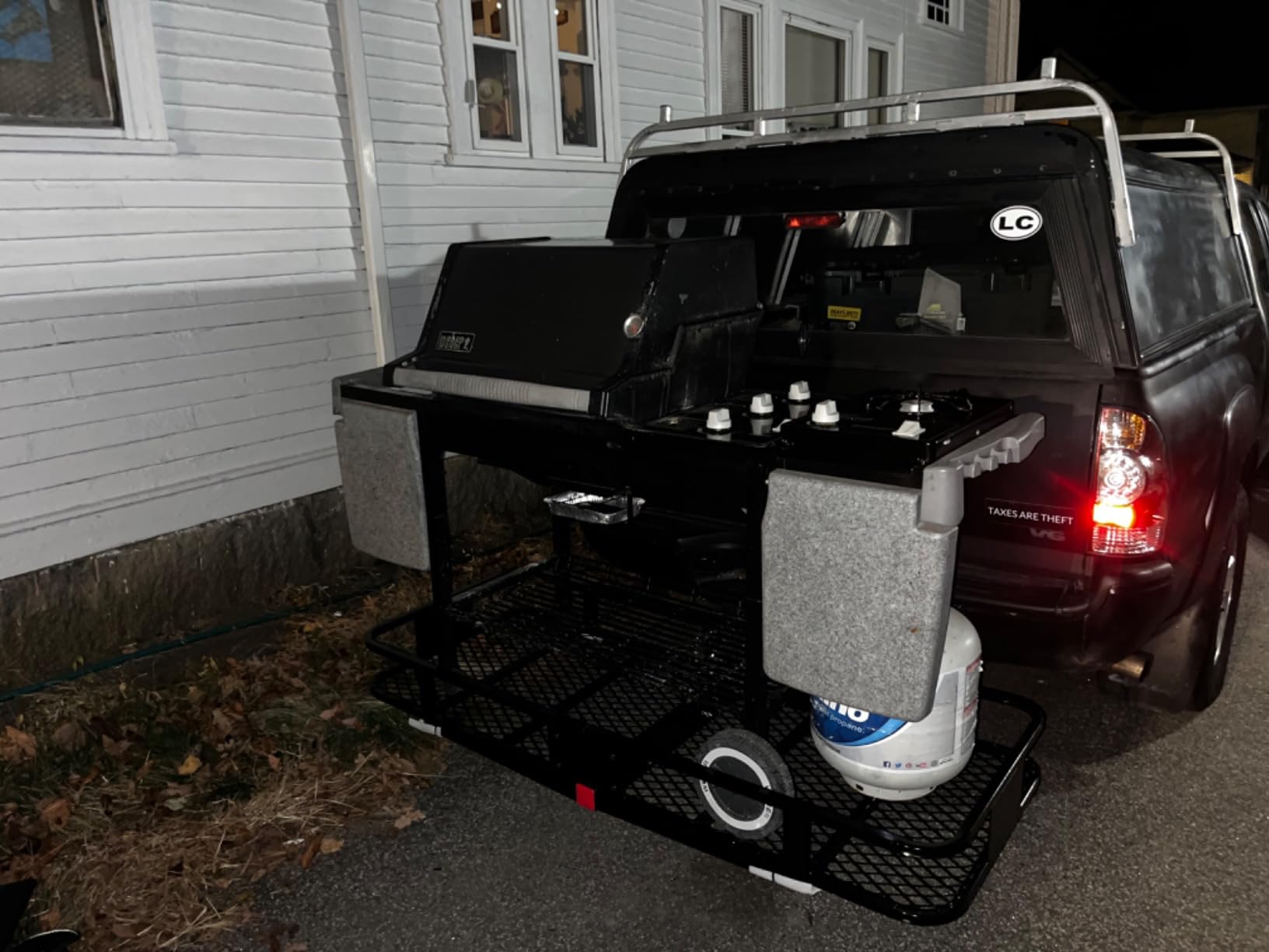 FORWODE 60x20x6 Hitch Cargo Carrier for 2 Inch Receiver, 500LB Capacity Hitch Mount Cargo Rack Carrier, Folding Hitch Cargo Basket customer photo 2