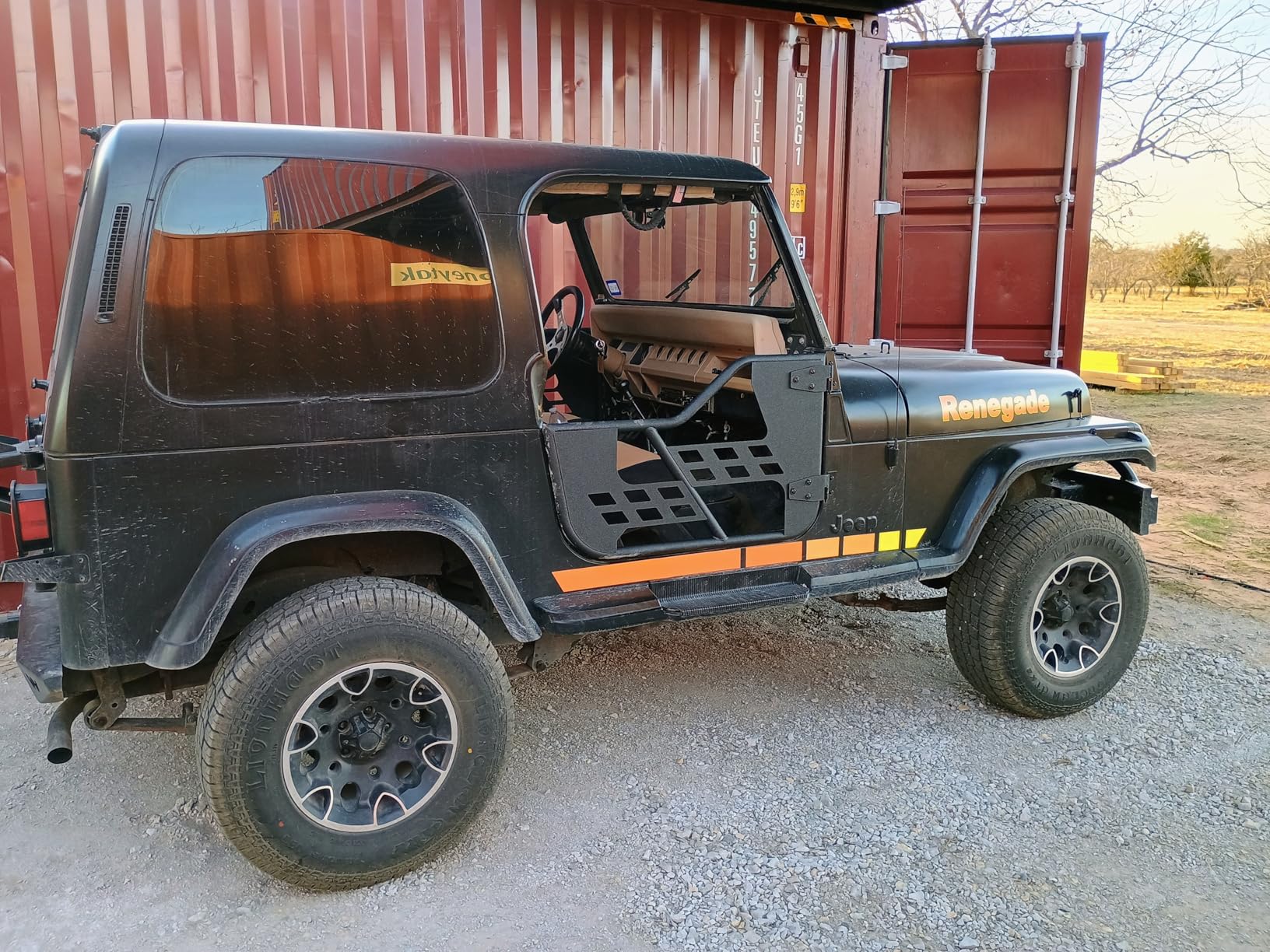 Hooke Road CJ7 YJ Tube Half Doors for 1976-1995 Jeep CJ-7 & Wrangler YJ, Heavy-duty Steel Offroad Tubular Trail Door Guards - 2PCS customer photo 2