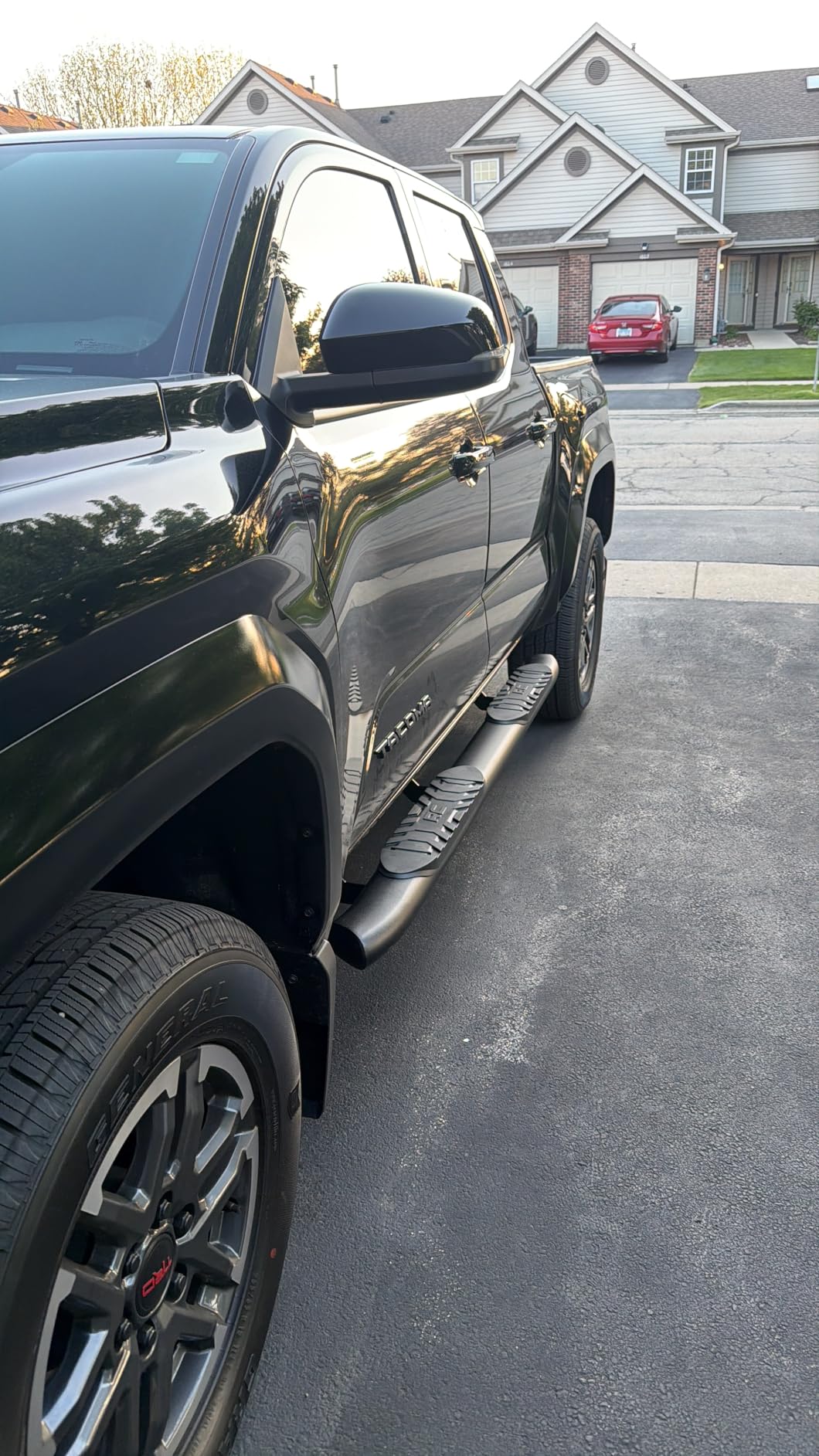 Rough Country Oval Nerf Steps for Toyota Tacoma Double Cab (2024-2026) - OEM Style Rails with Built-in Side Steps customer photo 1