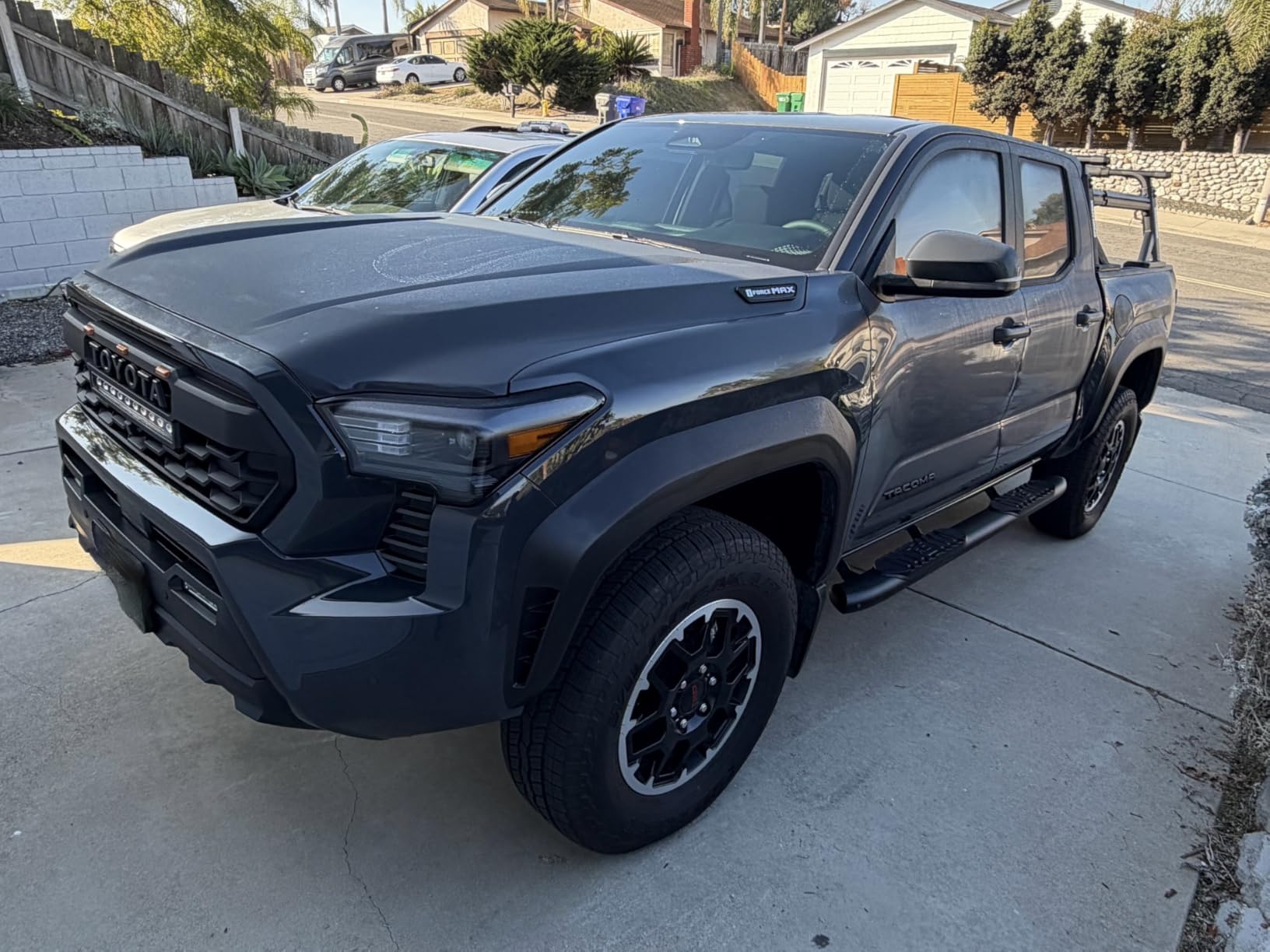 Rough Country Oval Nerf Steps for Toyota Tacoma Double Cab (2024-2026) - OEM Style Rails with Built-in Side Steps customer photo 2
