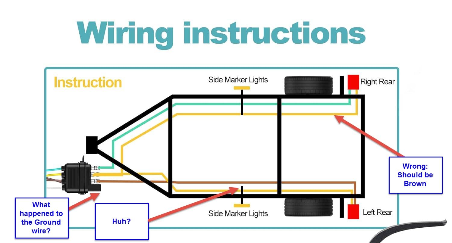 22FT 4 Pin 5 Wire Trailer Wiring Harness Protected by Nylon Net Tube, Utility Pure Copper Boat Trailer Wiring Kit for Trailer Tail Light Rewiring customer photo 2