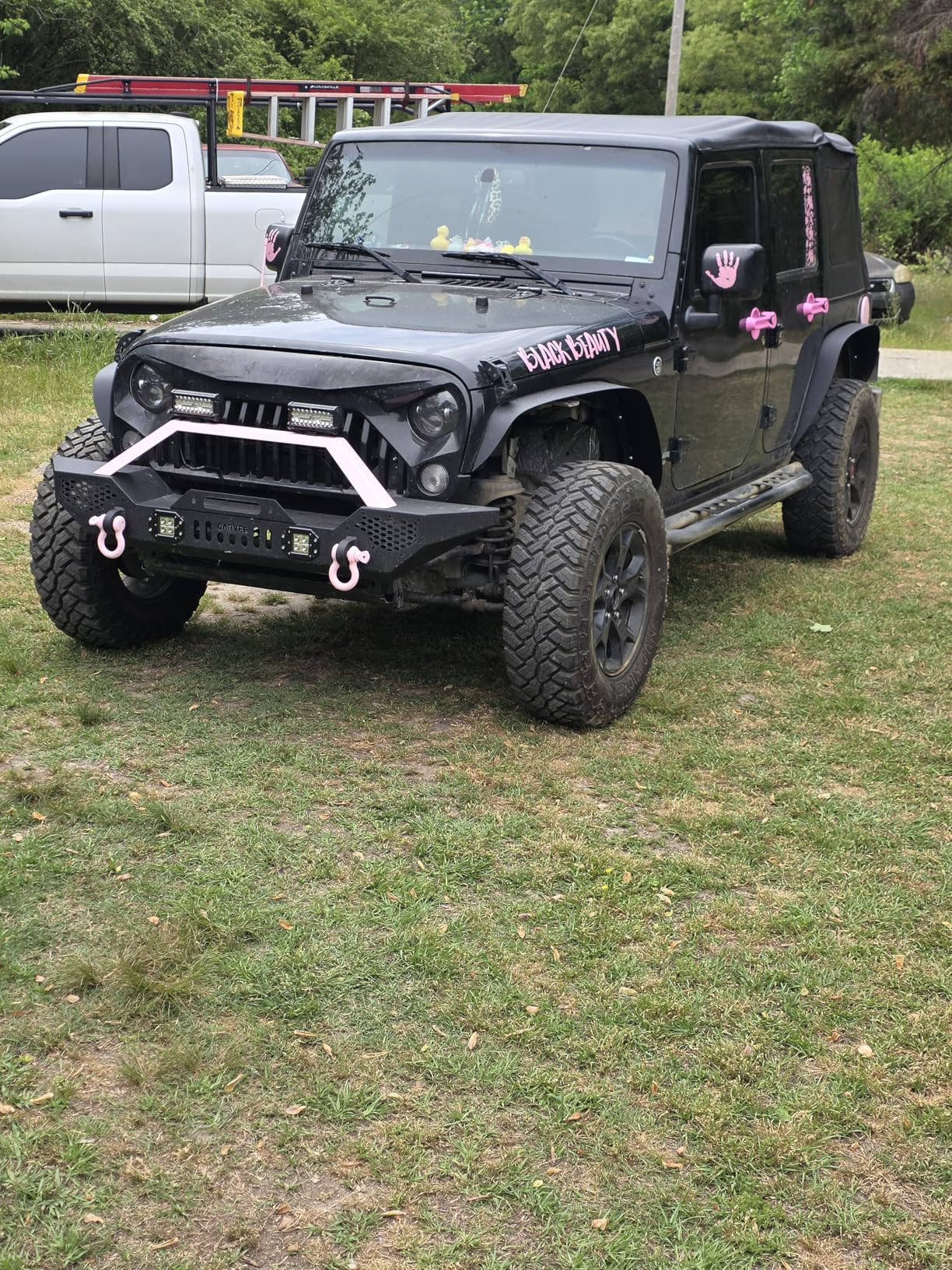 YZONA for JK JKU Tubular Front & Rear Fender Flares Compatible with 2007-2018 Jeep Wrangler JK JKU Unlimited 2/4 Doors with Turn Signal Lights, 4-PCS Tube Mud Guard Off-Road Steel Wheel Fender customer photo 2