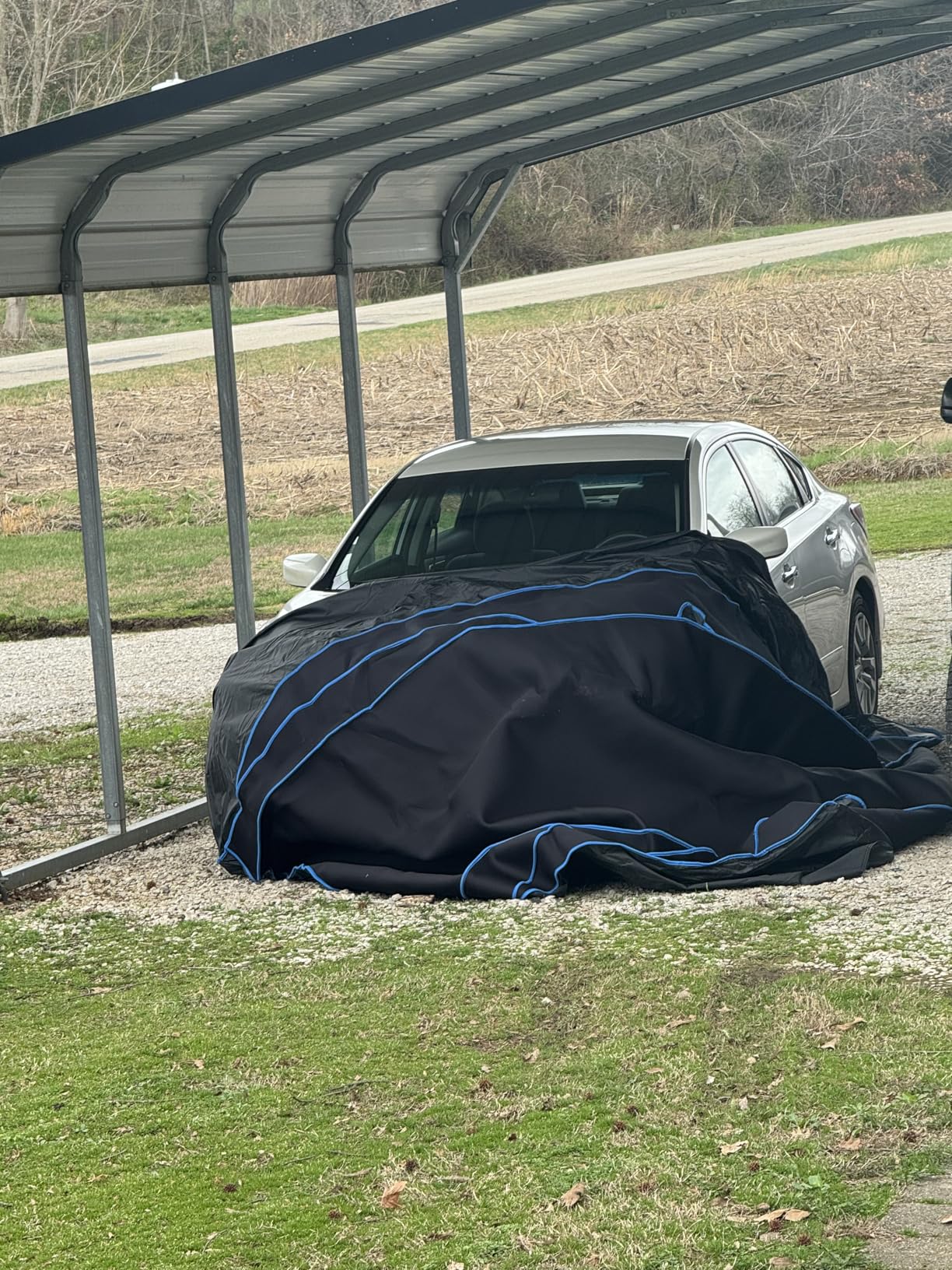 Hail Protector Car Cover - Thick Multi-Layered EVA for Large Sedan/Coupe (Length 209-218 inch) customer photo 2
