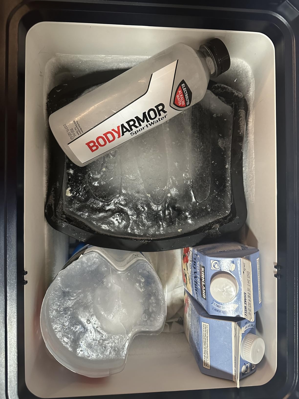 Megiu Car Refrigerator Portable Car Fridge 12V Refrigerator 23 Quart (22 Liter) Freezer Compressor Cooler 12V/24V DC 110～240 V AC for Outdoor Camping Travel Home Use -0.4℉~+59℉ (Blue) customer photo 1