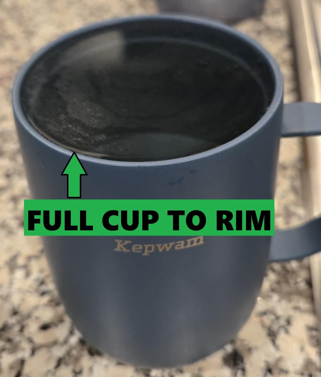 Kepwam Self Heating Coffee Mug T2, 16oz Smart Heated Coffee Mug, 150 Min Battery Life - Hot up to 149℉ Temperature Control Coffee Mug Warmer, Gifts for Dad Mom (No APP) customer photo 1
