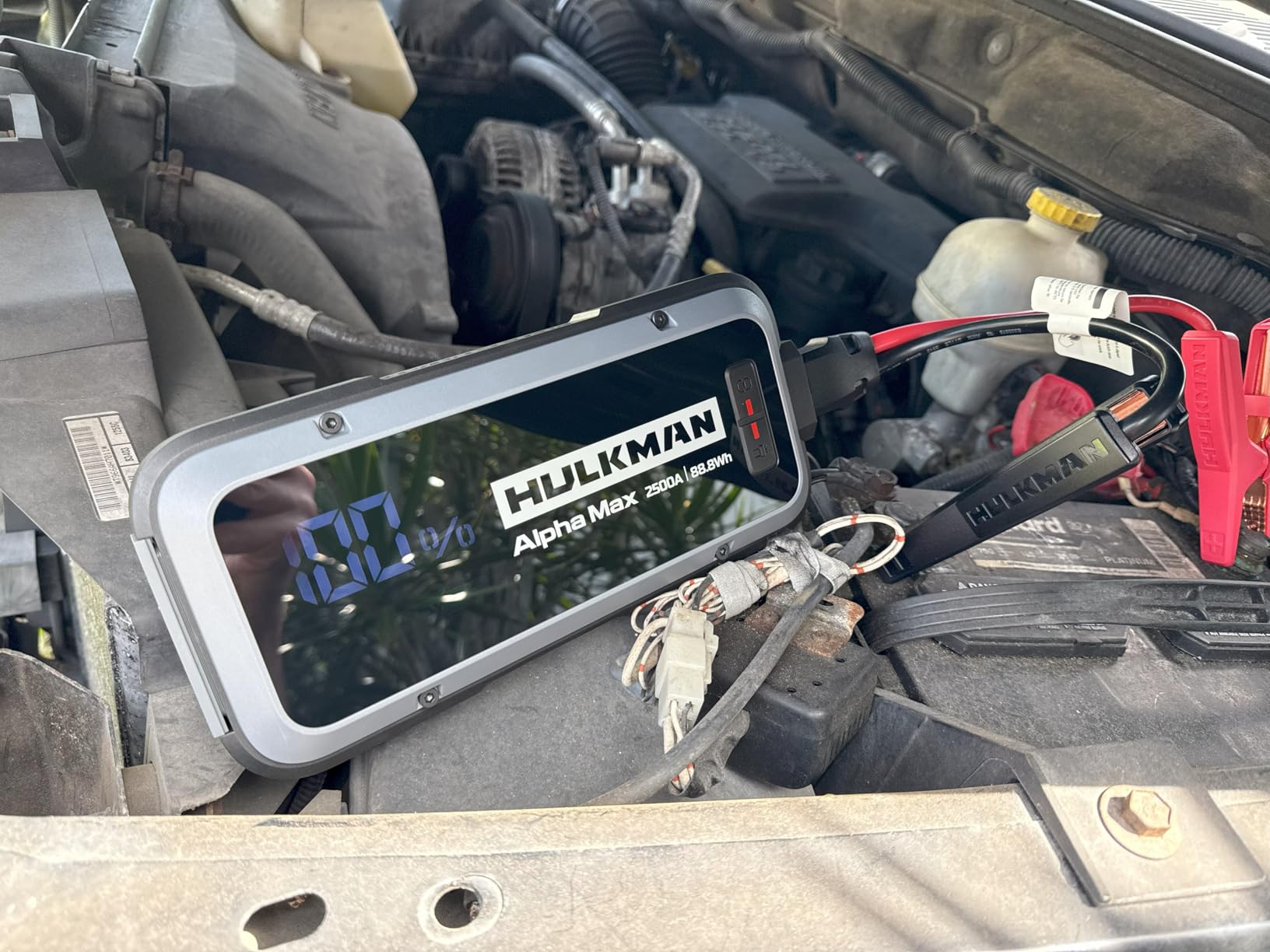 Hulkman Alpha Max Space Gray, 2500A 88.8Wh Car Battery Jump Starter with -40°F Start Tech, 12V Portable Jump Box, 3.3