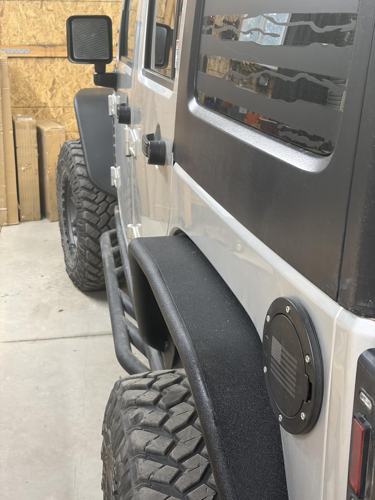 ATruck Off-Road Heavy Duty Steel Fender Flares for Jeep Wrangler 2007-2018 JK & JKU 2/4 Doors - Easy Installation, Solid, Anti-Corrosion, Front & Rear Fenders, Mud Guards, Outdoor Adventures, 4 PCS customer photo 1