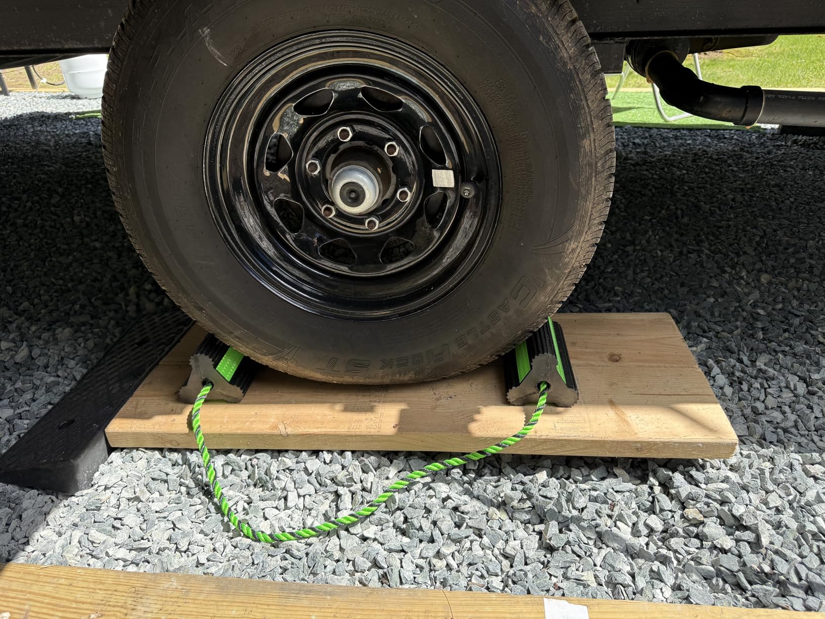 Heavy Duty Rubber Wheel Chocks for Trucks, Trailers, Tires, RVs & Air Planes - Durable, Non-Slip Chocks for Maximum Safety customer photo 2