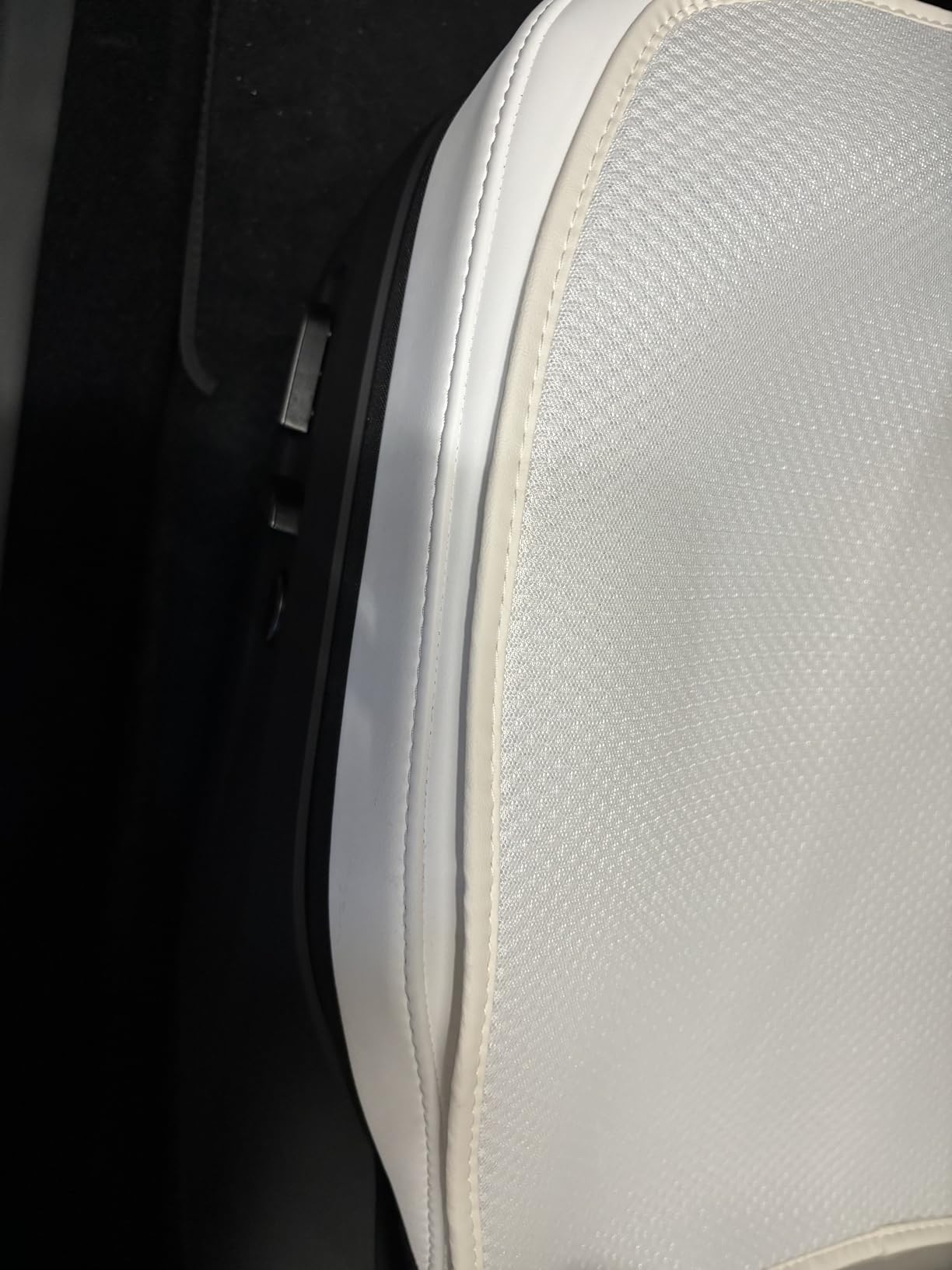 TOPABYTE Front Seat Cover for Tesla Model Y Juniper (Launch) Seat Cushion - Protects Your Tesla's Seats - Car Seat Bottom Protector for Tesla Model 3/Y/X/S 2017-2026 Accessories, White customer photo 2