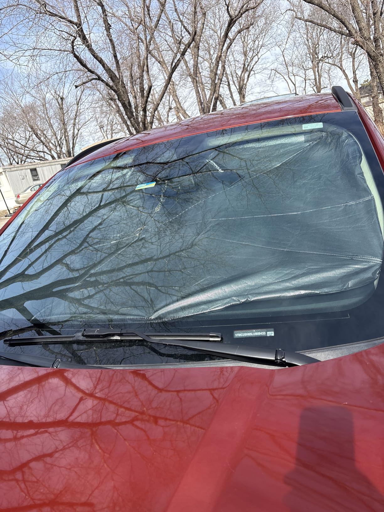 Proadsy Windshield Sun Shade Umbrella for Hyundai Ioniq 5 2022-2025 2026 Foldable Car Umbrella Sunshade with Soft TPU Handle Spring Structure Crystal Cooling Material customer photo 1