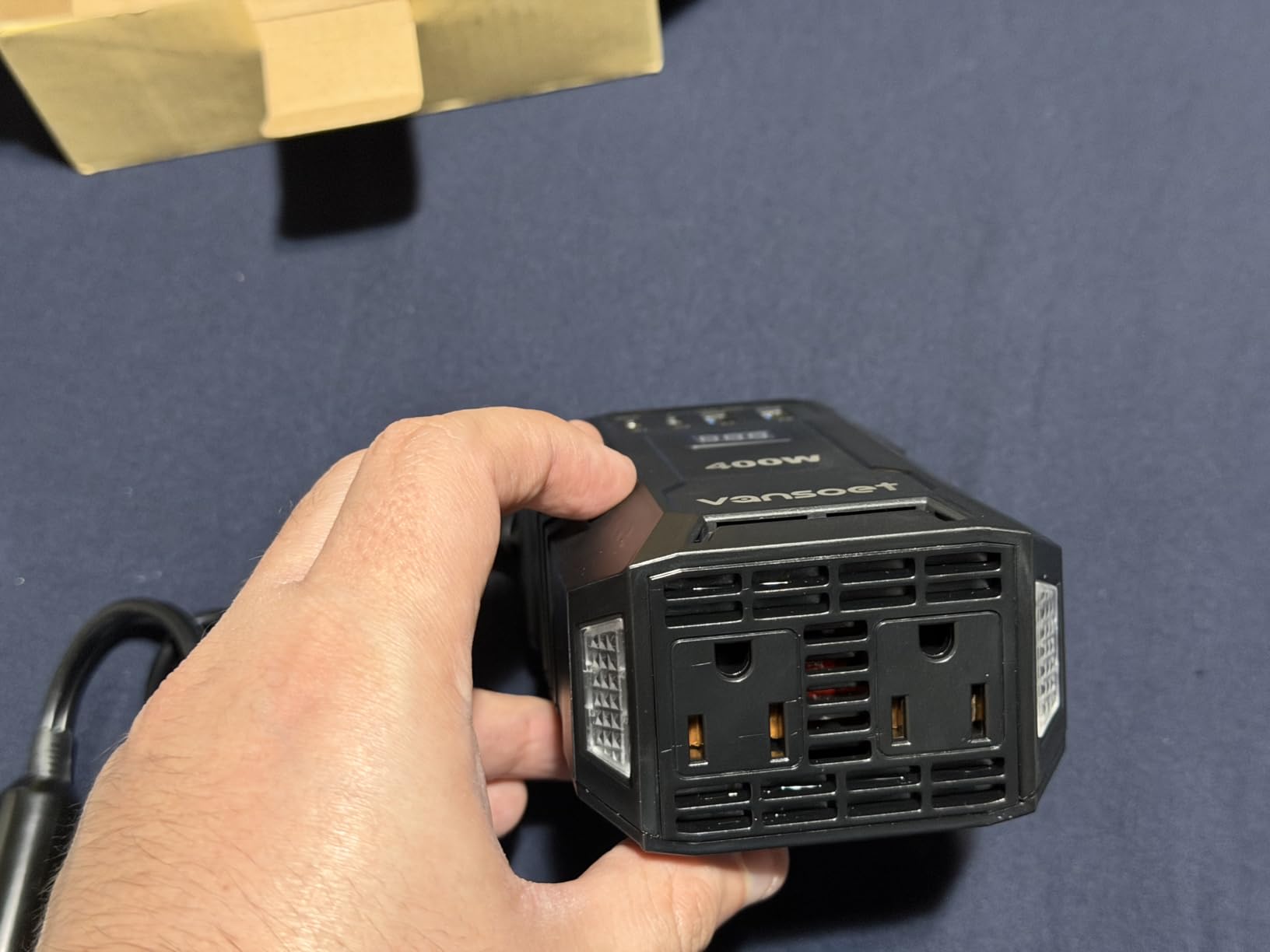400W Car Power Inverter DC 12V to 110V AC Inverter with PD 30W/15W USB C+2*USB A Ports & 2 AC Outlets, Car Plug Adapter Outlet for Laptop/Phone/Road Trip customer photo 1