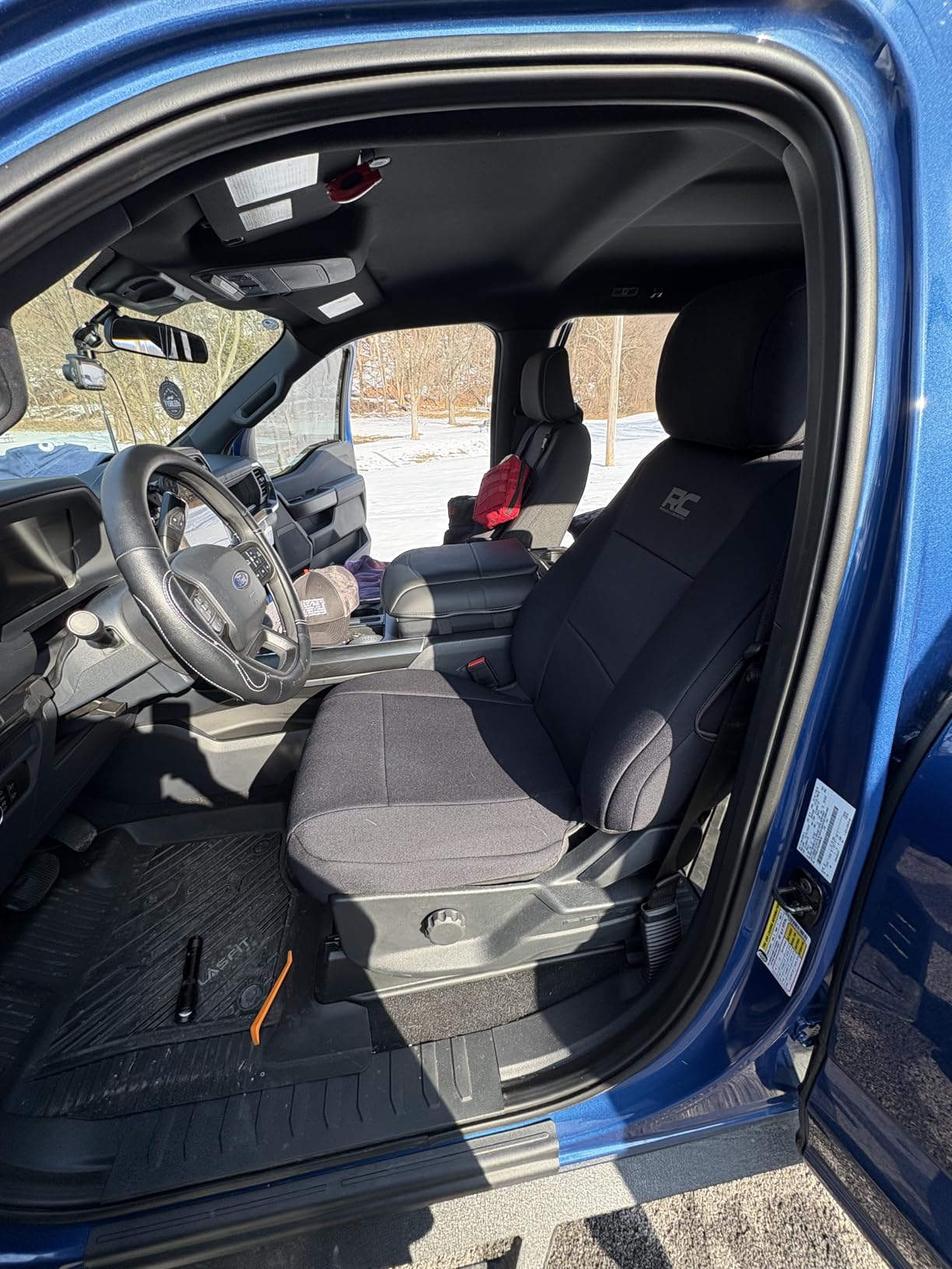 Rough Country Neoprene Front Seat Cover for Ford F-150, Lightning, F-250 & F-350 (2015-2026) Crew Cab w/Front Bench Seat customer photo 1