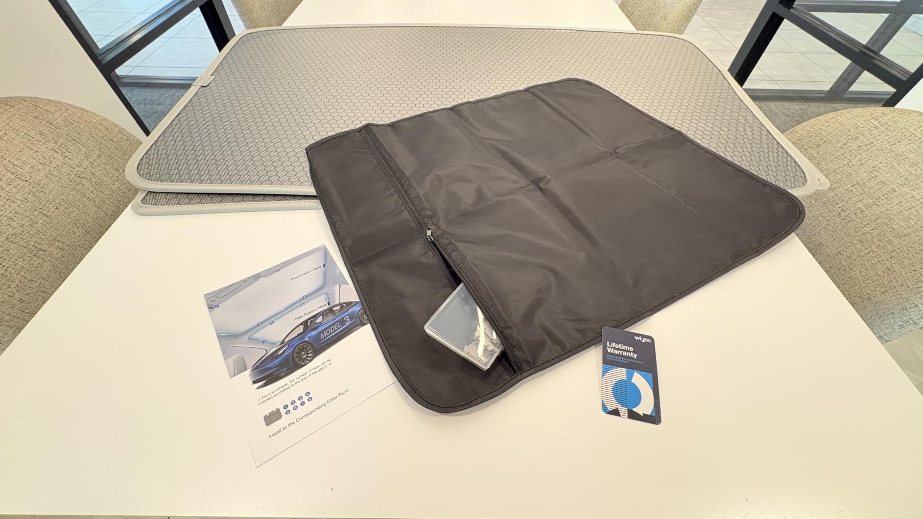 Wigoo Tesla New Model Y Juniper Accessories Sunshade Roof [Never Sag, Nano Ice-Crystal Coatings] Heat Insulation Glass Roof Sun Shade customer photo 2