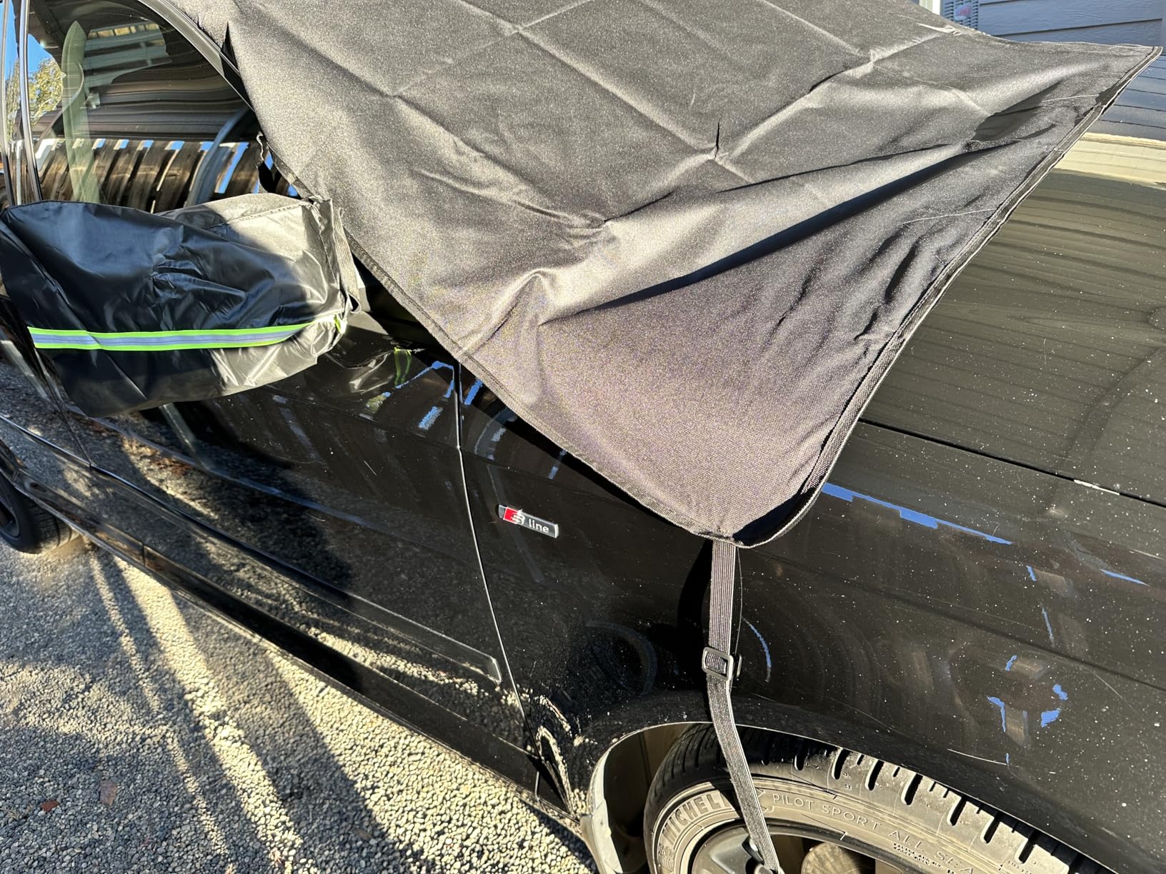Windshield Cover for Ice and Snow - 600D Oxford Fabric Car Windshield Snow Cover Heavy Duty, Magnetic Car Anti-Snow Cover for Most Sedan Truck SUV Van and MPV, Winter Cars Accessories (70 x 50 Inch) customer photo 2