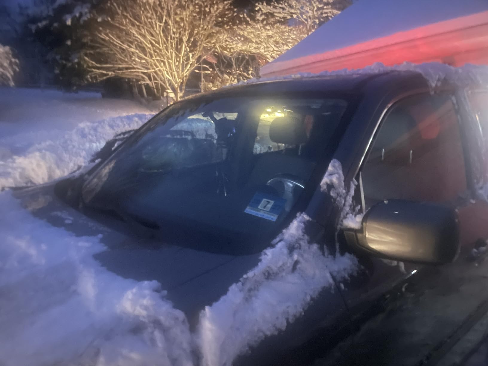 Windshield Snow Cover, Car Windshield Cover for Ice and Snow, Automotive Large Magnetic Windshield Frost Cover with Side Window and Mirror Protector in Winter, Suitable for Most Vehicle,Sedan,SUV customer photo 1