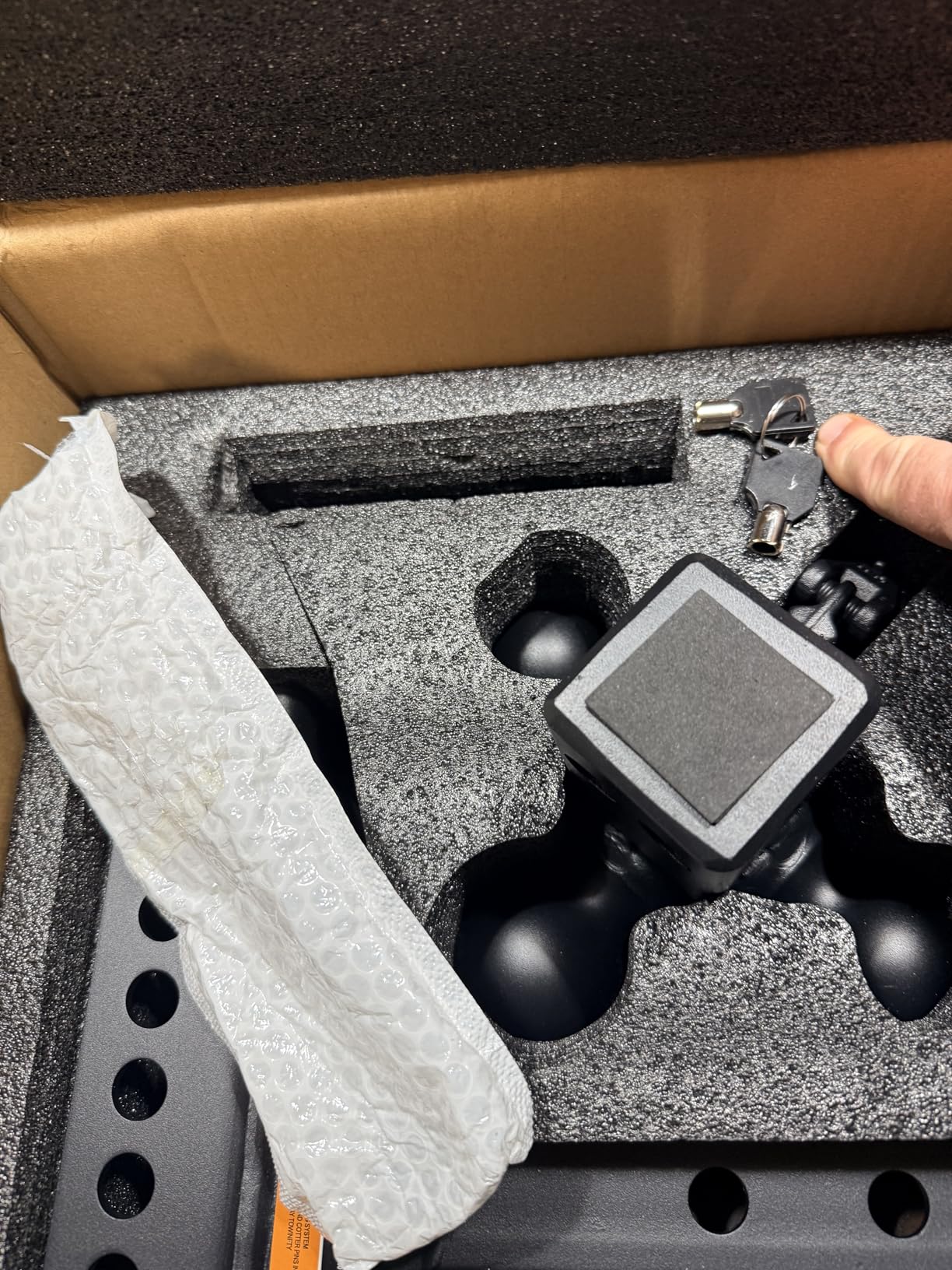 Adjustable Trailer Hitch - Drop Hitch -Tri Ball Mount with Hook (1-7/8'', 2''&2-5/16''), Fits 2-Inch Receiver, 6'' Drop/Rise 12,500 LBS GTW Tow Hitch, 3 Ball Hitches for Trucks, RV, Camper etc customer photo 2