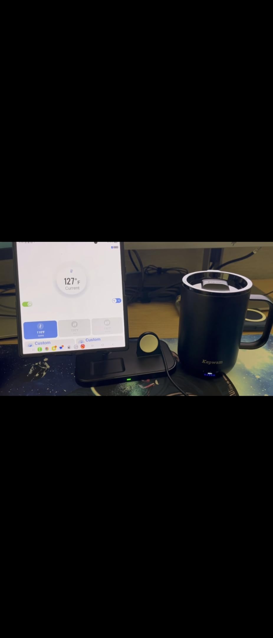 Kepwam Self-Heating Coffee Mug T1-16oz, Fast Heating Rechargeable Heated Coffee Mug, Smart Mug with App & Button Control, Ideal Gift for Coffee Lovers & Hot Drink Enthusiasts customer photo 2