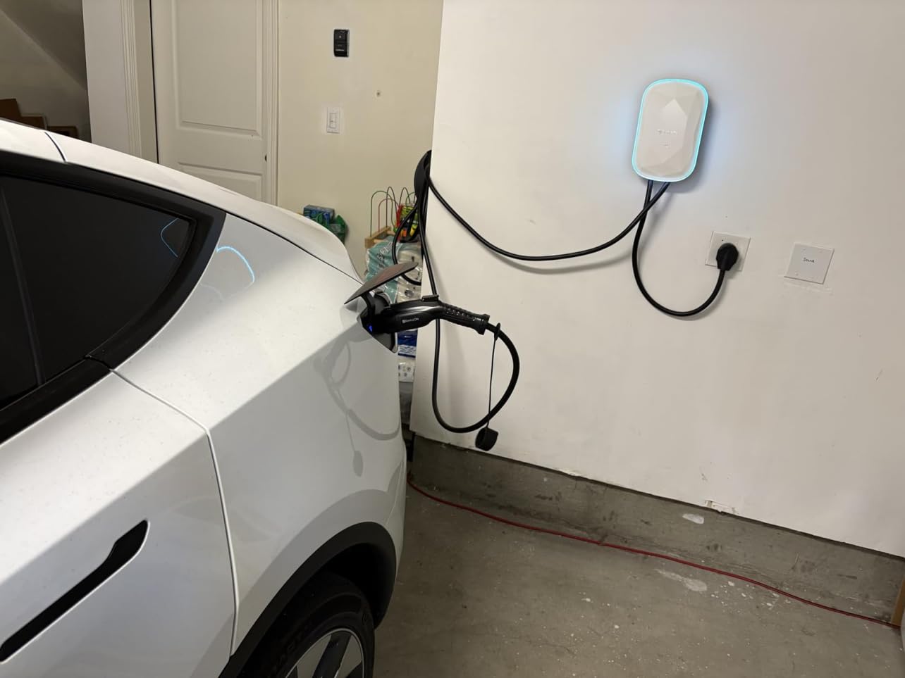 RIPPLEON Level 2 EV Charger - Dual Plug Type Universal Wall Connector Hardwired 11.5Kw - Compatible for All North American EVs - 48Amps 240V Tesla Wall Charger, UL, FCC, White customer photo 2