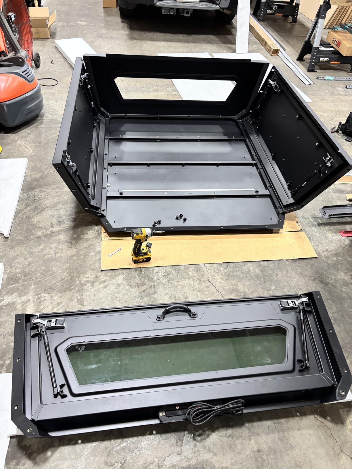 Rough Country Truck Bed Cap Topper for Jeep Gladiator (2020-2025) - Modular Design, Locking Gullwing Access Doors, Molle Panels, LED Interior Lighting customer photo 1