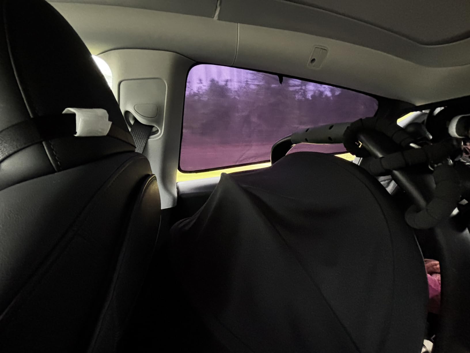 ZATOOTO Tesla Model Y Car Window Shades for Side Windows Sun Shade Static Cling | Front for Driver Visibility | Rear for Baby Sun Protection customer photo 1