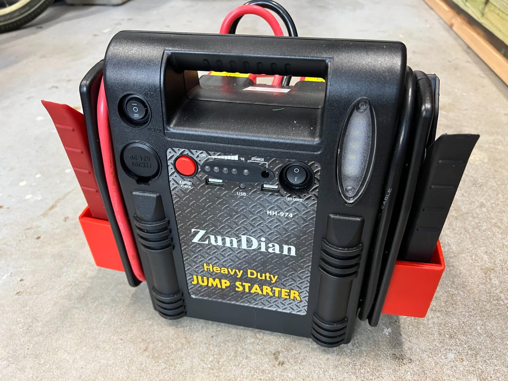 12V/24V Jump Starter - ZunDian 2800/1400 Amp Heavy Duty Jump Box, Works with Truck Tractor Excavator Automotive Engine Starter Battery Charger Booster Jumper Box with USB/DC Power Unit customer photo 1