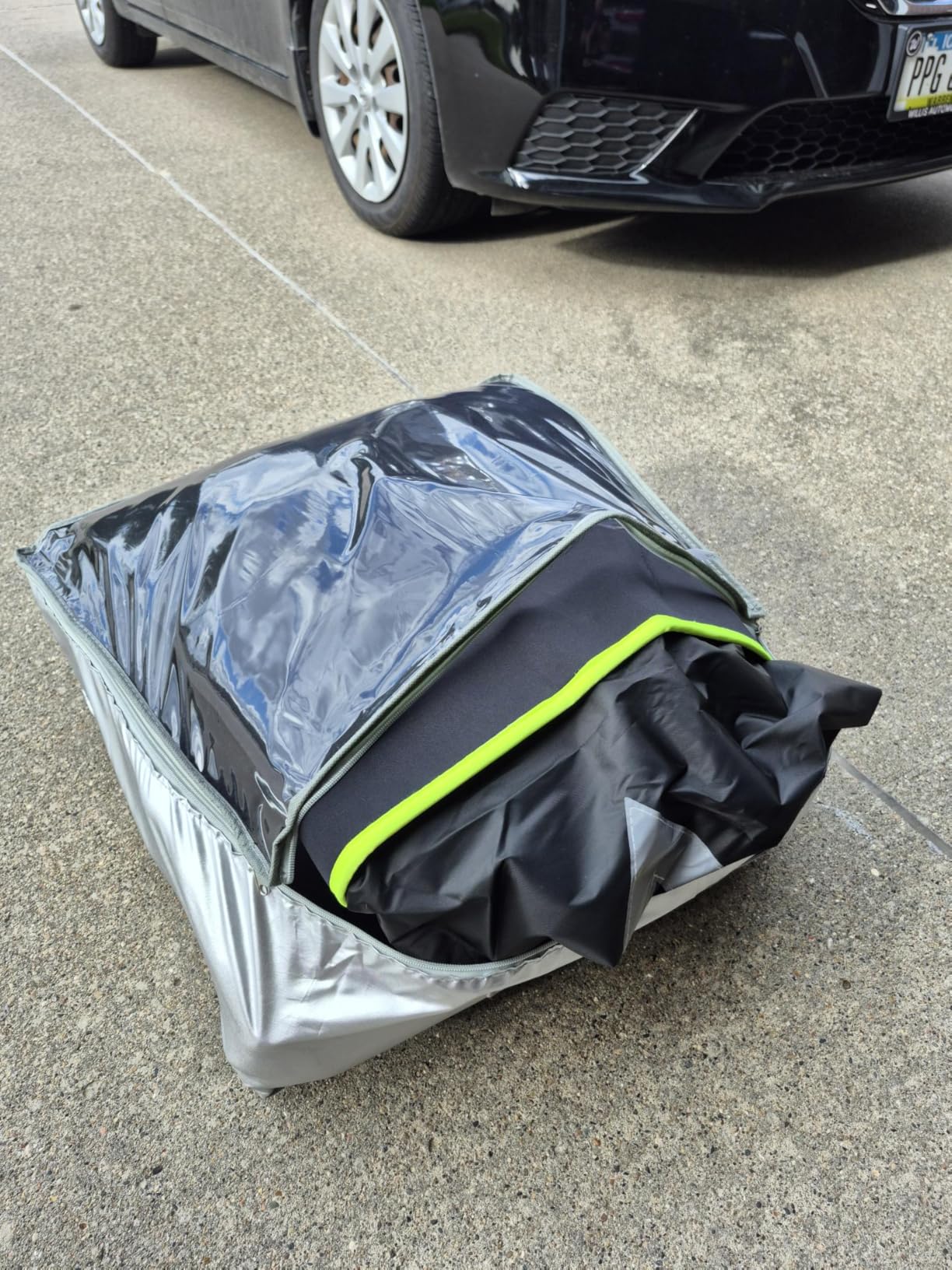Hail Protector Car Cover for Sedan/Coupe (Length 186-193 inch) - Multi-Layered EVA with Sun Visor customer photo 1