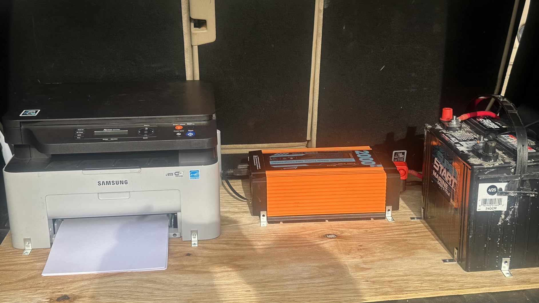 Ampeak Pure Sine Wave Inverter 2000 Watt - 6000W Surge, 12v DC to 110V AC Converter for RV, Truck, Home, Solar with Dual AC & 20A Outlets, Hardwire Port, USB & Remote customer photo 1