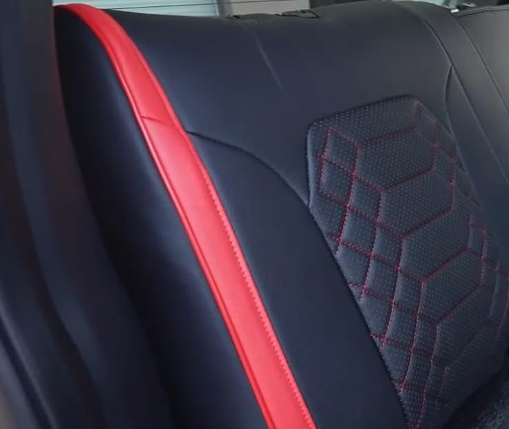 FREESOO Leather Seat Covers for Ford F150 SuperCrew 2015-2026 & F250/F350/F450 Super Duty Crew Cab 2017-2026, Waterproof Seat Covers Full Set with Lumbar Support for Pickup Trucks, Black customer photo 1